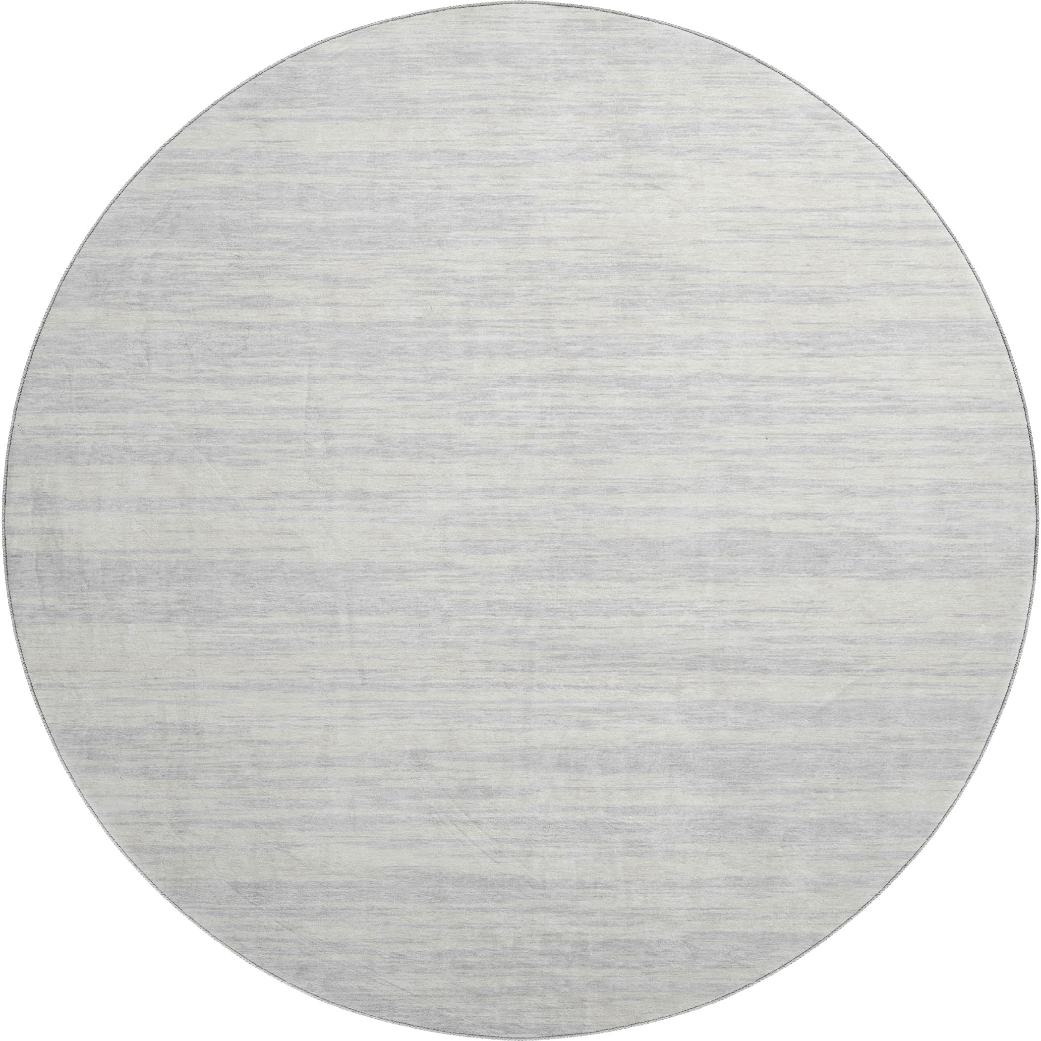 Montevideo Machine Washable Transitional Silver Gray Rug 8' x 8' #shape_Round