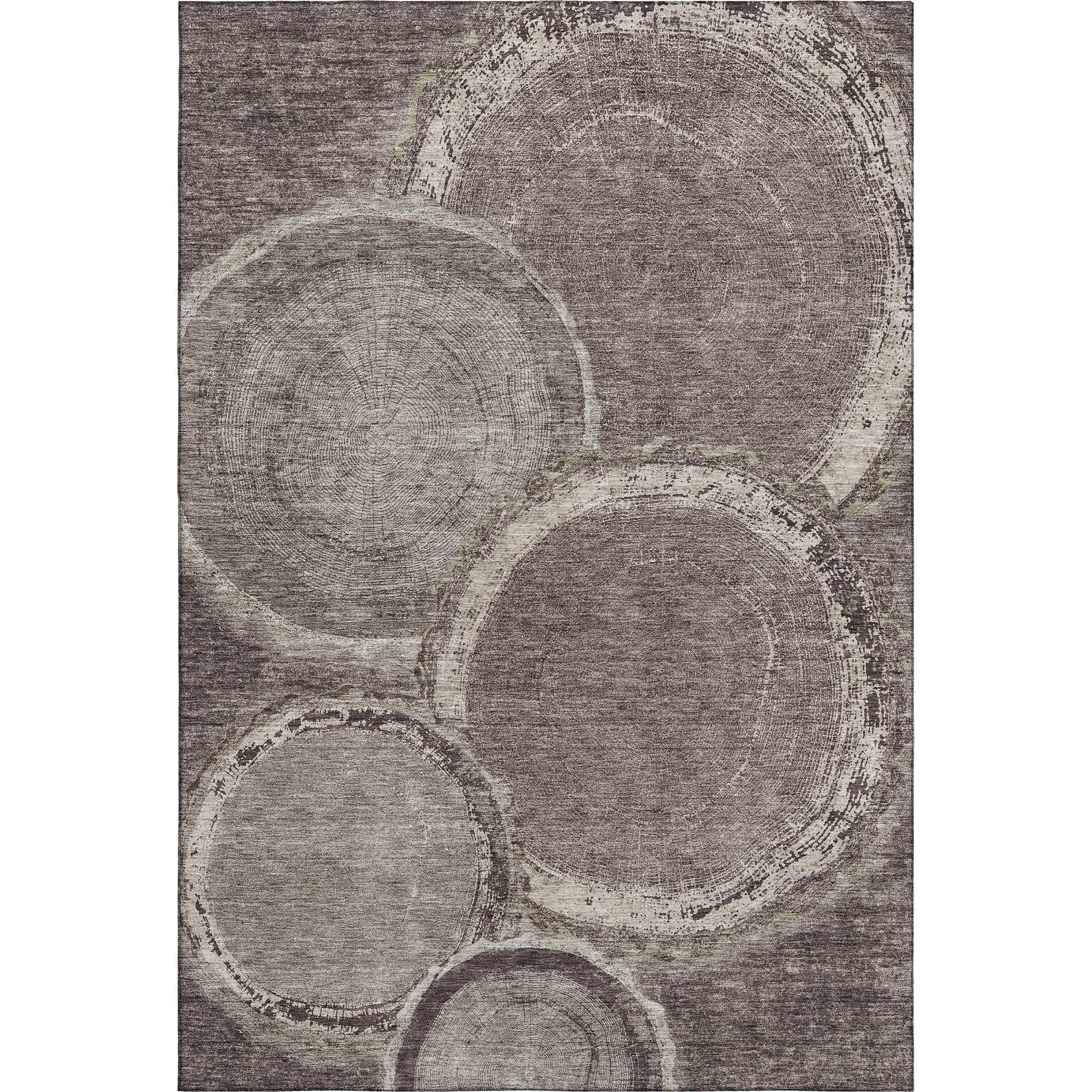 Kotor Machine Washable Transitional Chocolate Brown Rug 2'6" x 3'10" #shape_Rectangle