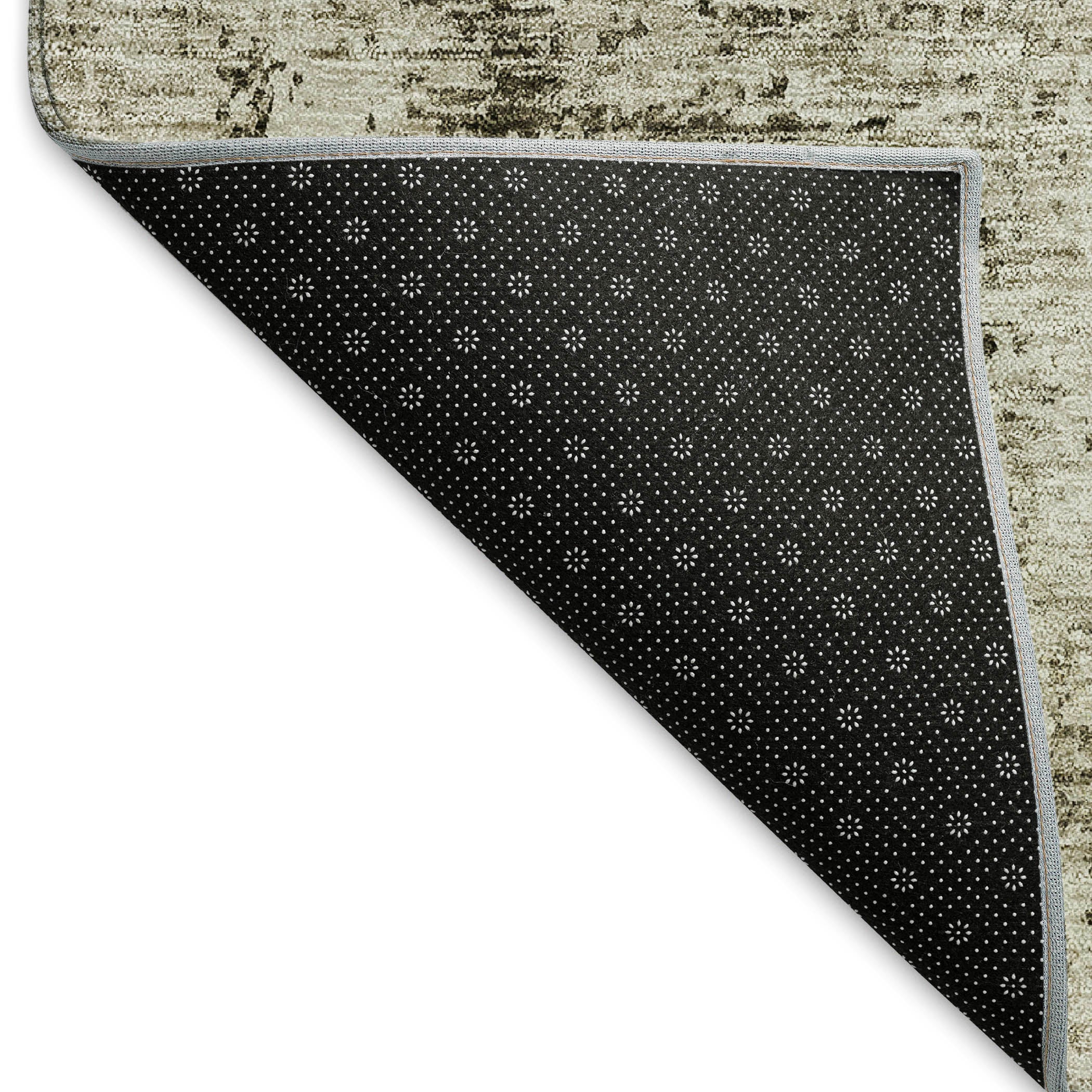 Kyoto Machine Washable Transitional Beige Brown Rug 1'8" x 2'6" #shape_Rectangle