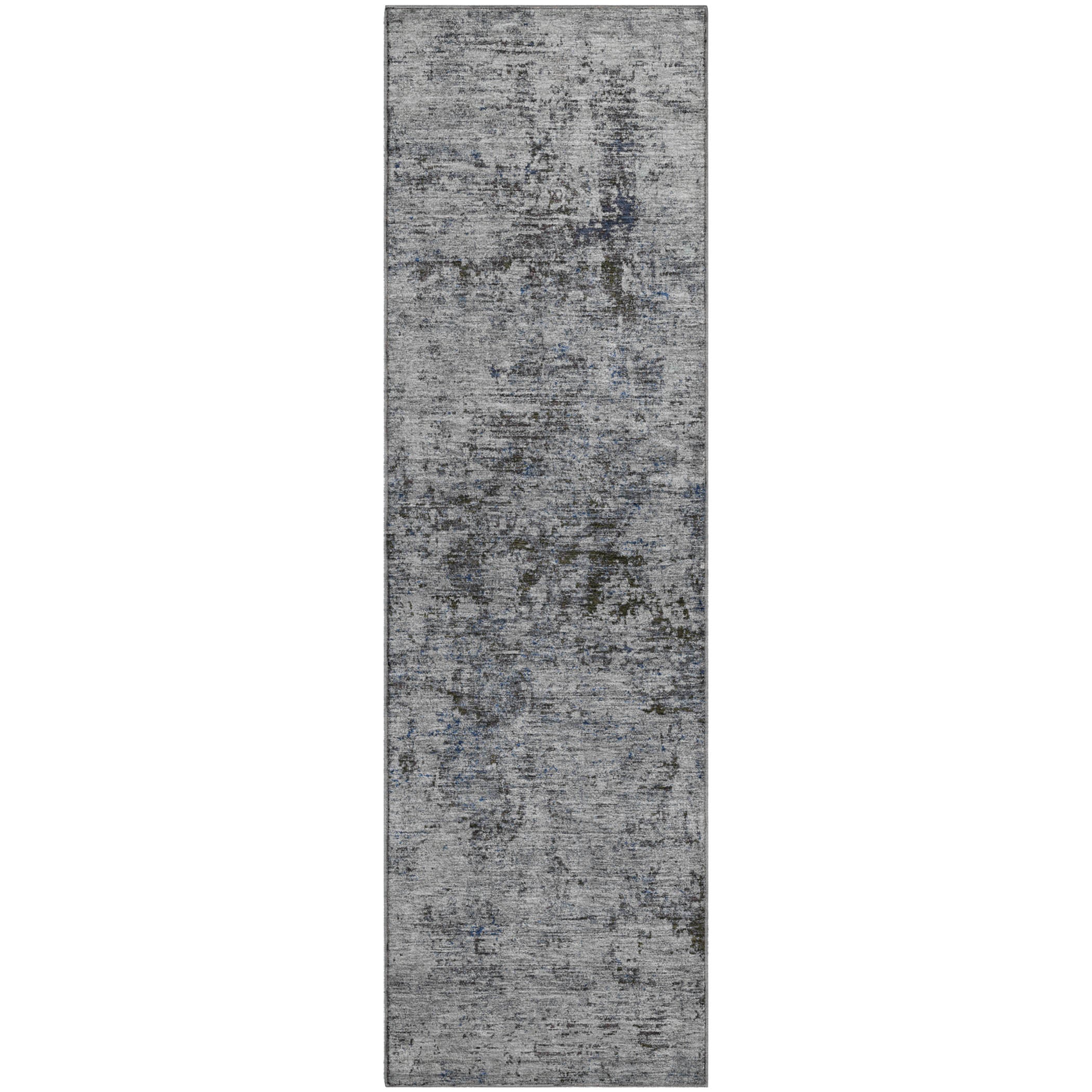 Kyoto Machine Washable Transitional Gray Rug 2'3" x 7'6" #shape_Runner