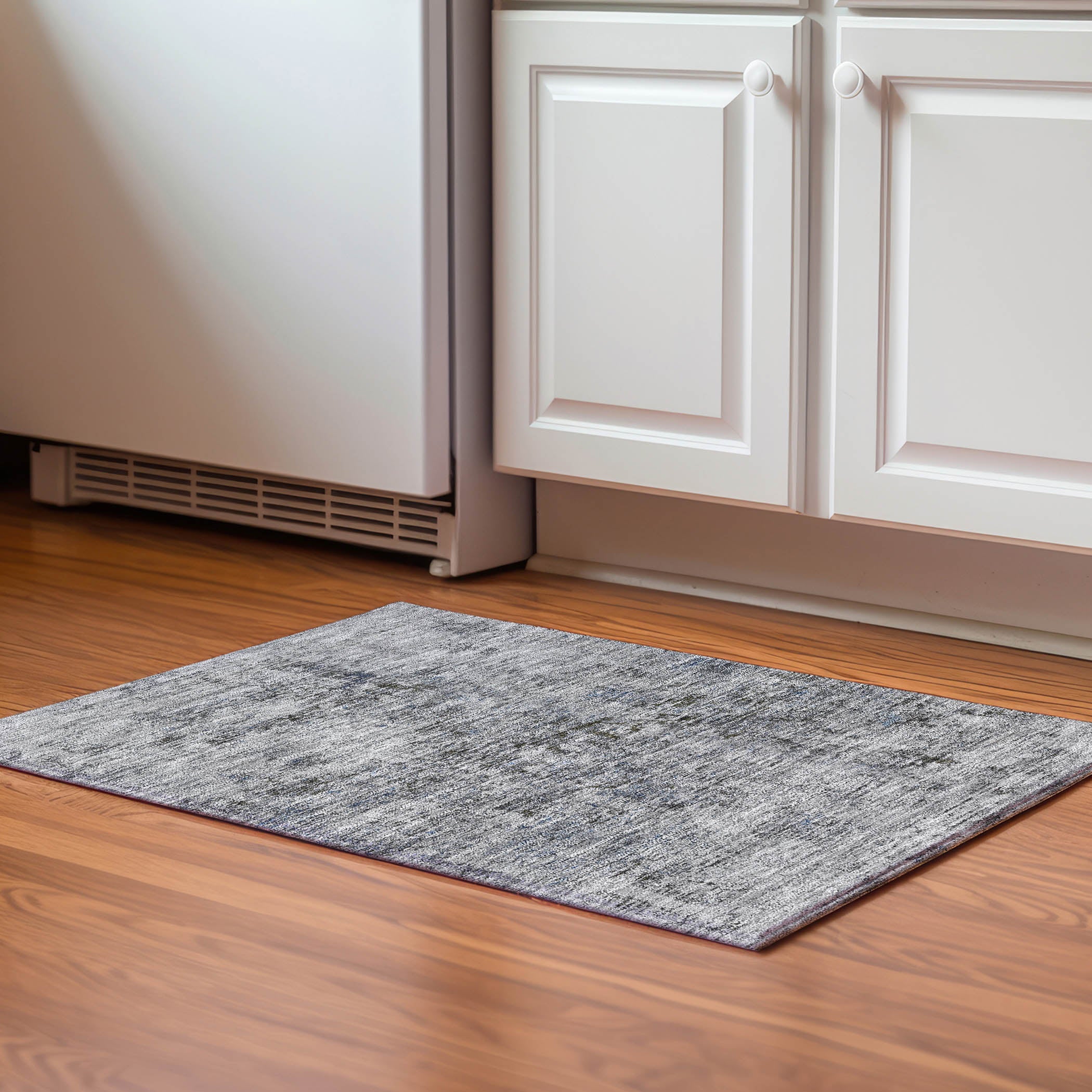 Kyoto Machine Washable Transitional Gray Rug 1'8" x 2'6" #shape_Rectangle