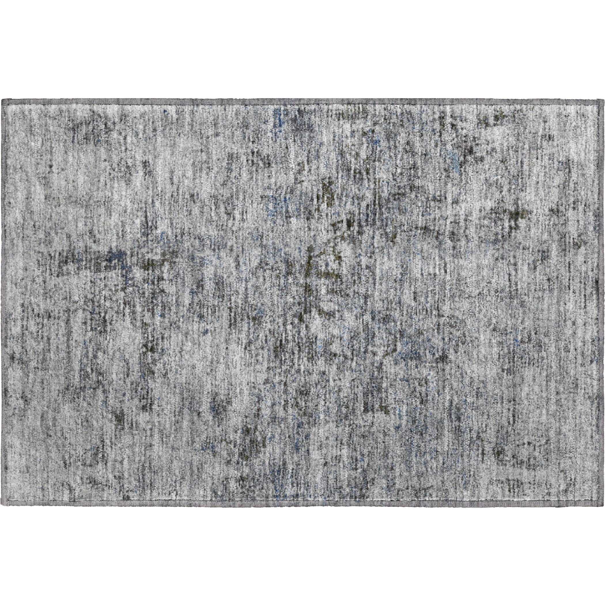 Kyoto Machine Washable Transitional Gray Rug 1'8" x 2'6" #shape_Rectangle