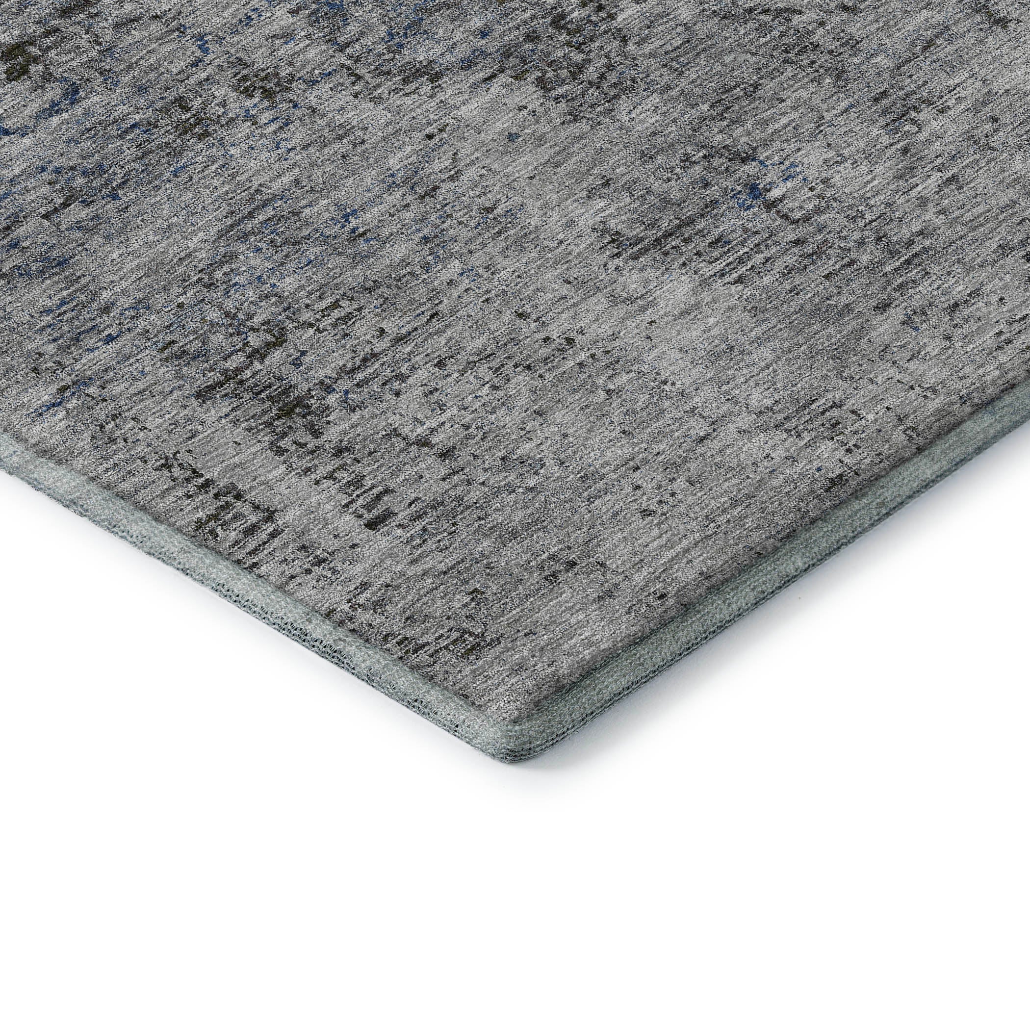 Kyoto Machine Washable Transitional Gray Rug 1'8" x 2'6" #shape_Rectangle