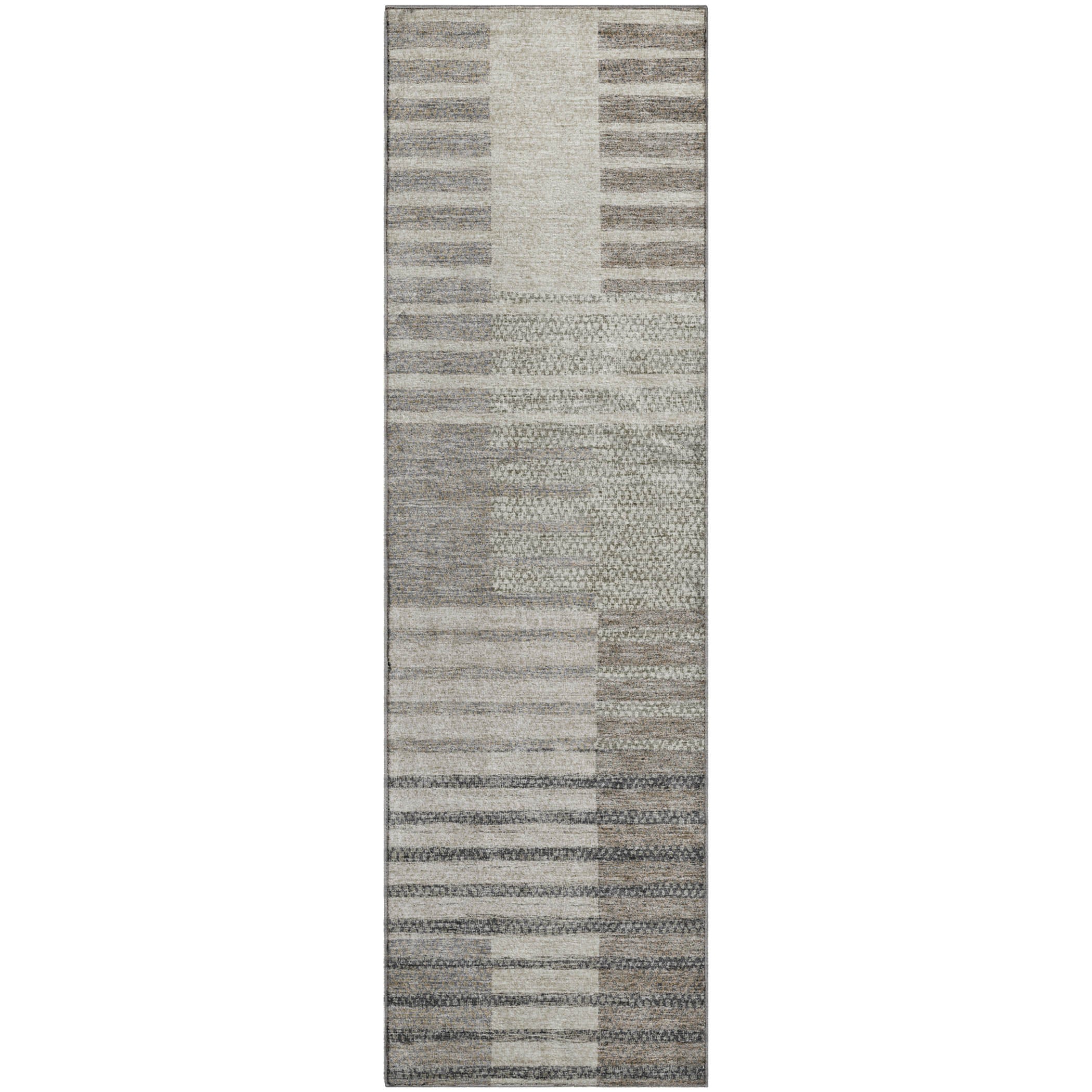 Mostar Machine Washable Transitional Beige Brown Rug 2'3" x 7'6" #shape_Runner