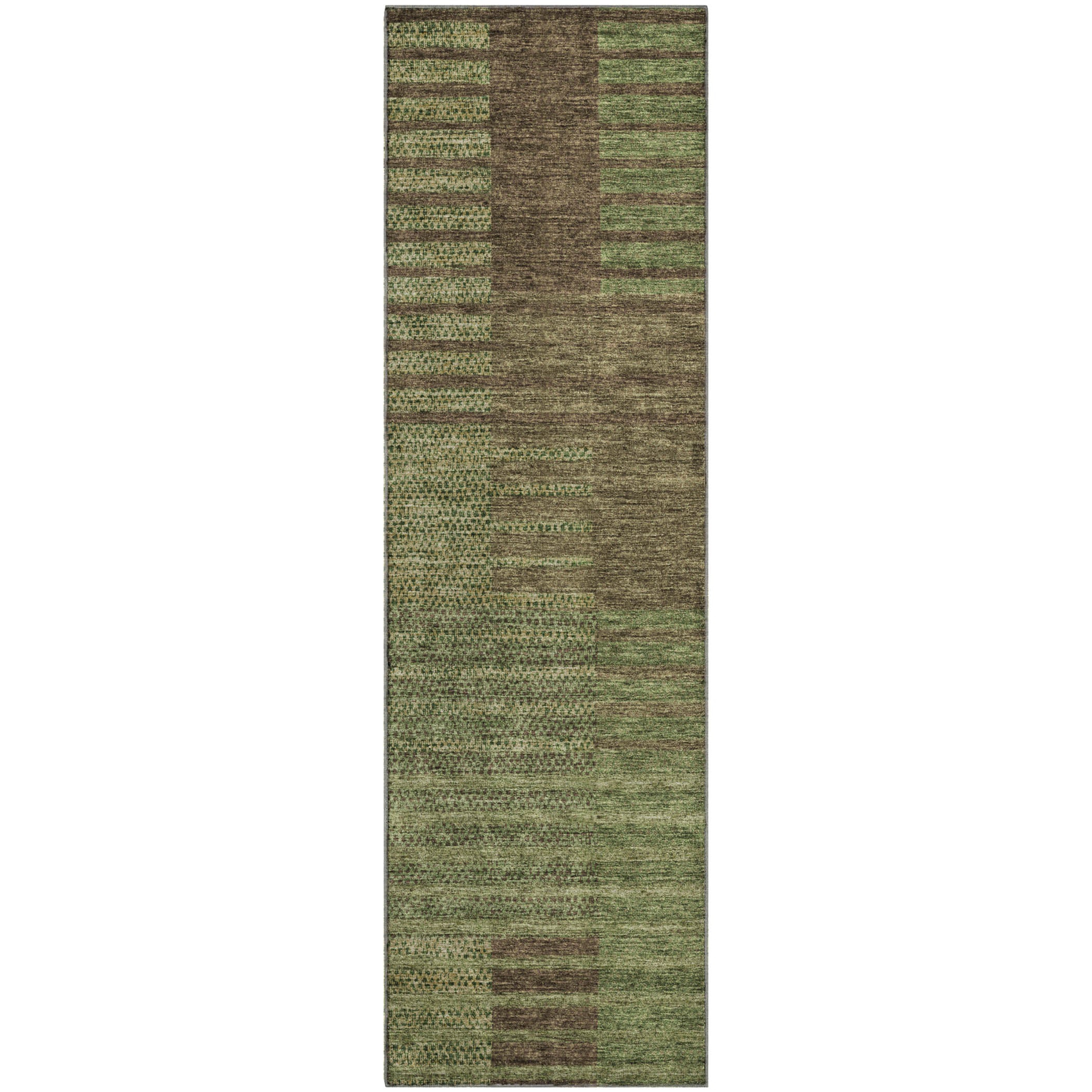 Mostar Machine Washable Transitional Mocha Brown Rug 2'3" x 7'6" #shape_Runner