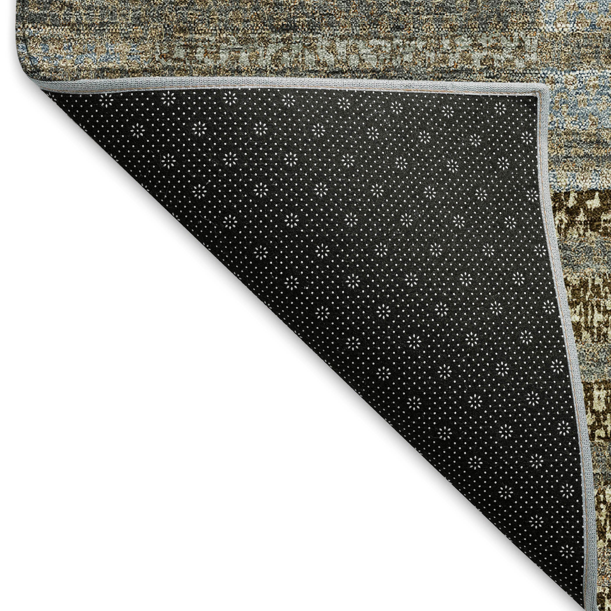 Mostar Machine Washable Transitional Taupe Brown Rug 1'8" x 2'6" #shape_Rectangle