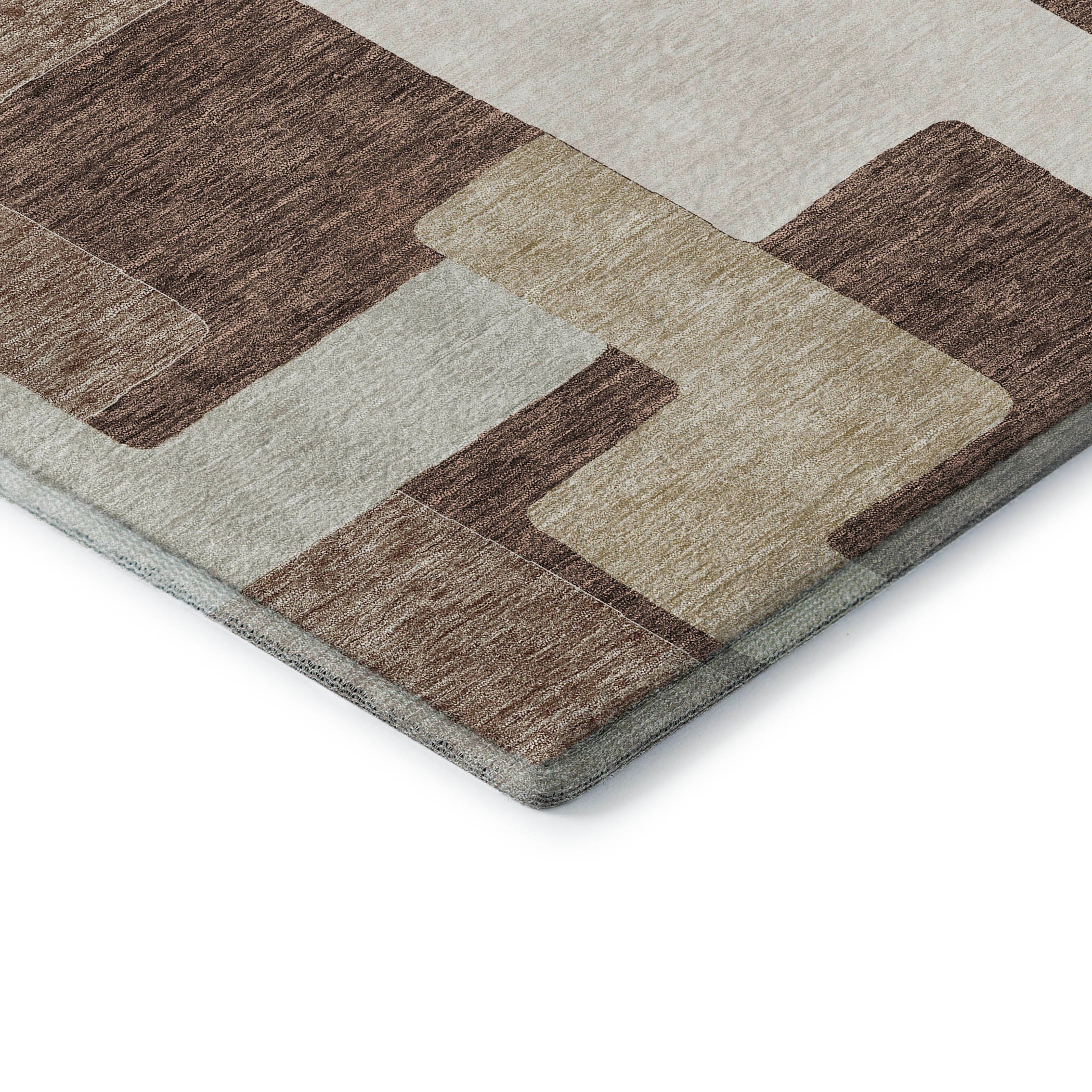 Salzburg Machine Washable Transitional Brown Rug 1'8" x 2'6" #shape_Rectangle