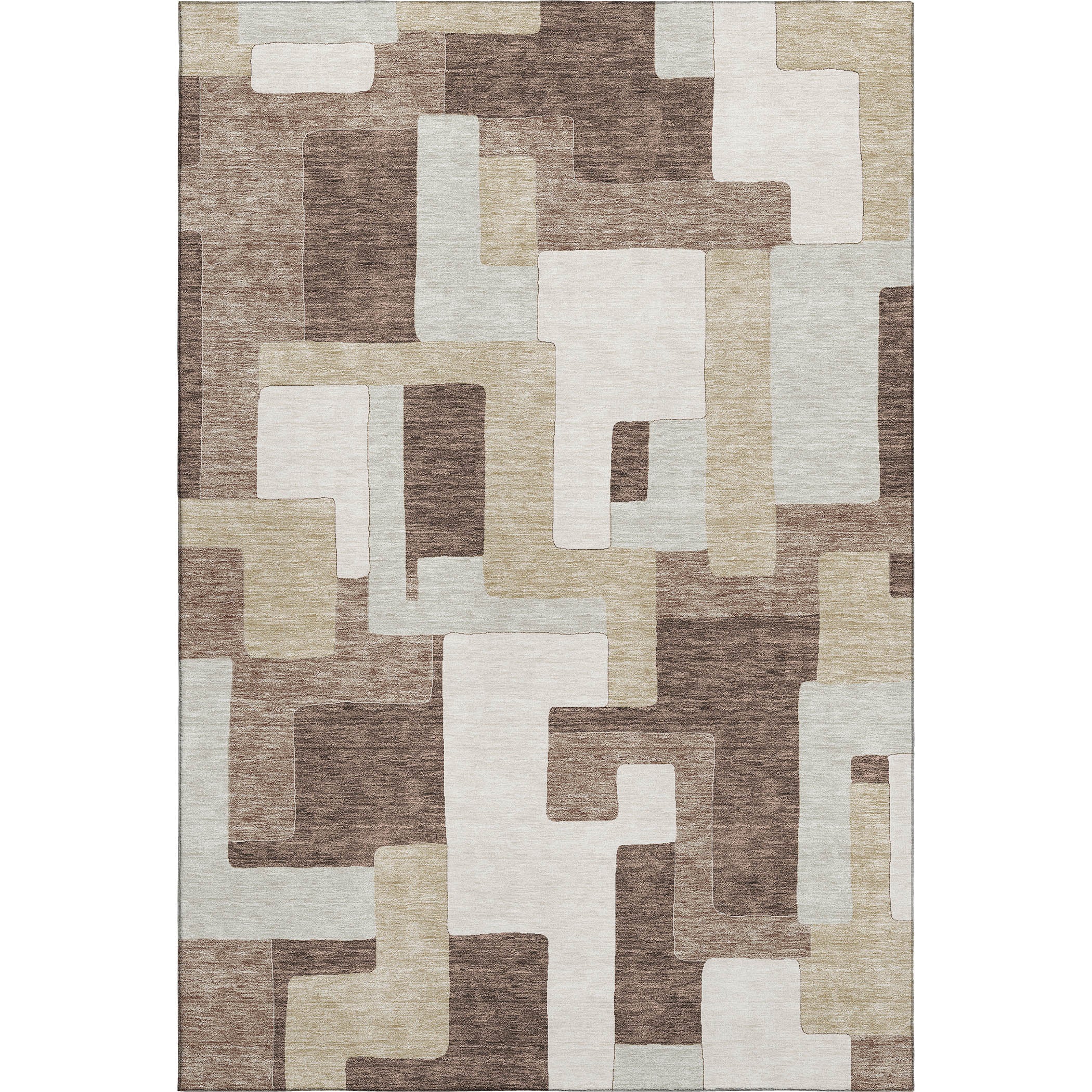 Salzburg Machine Washable Transitional Brown Rug 2'6" x 3'10" #shape_Rectangle