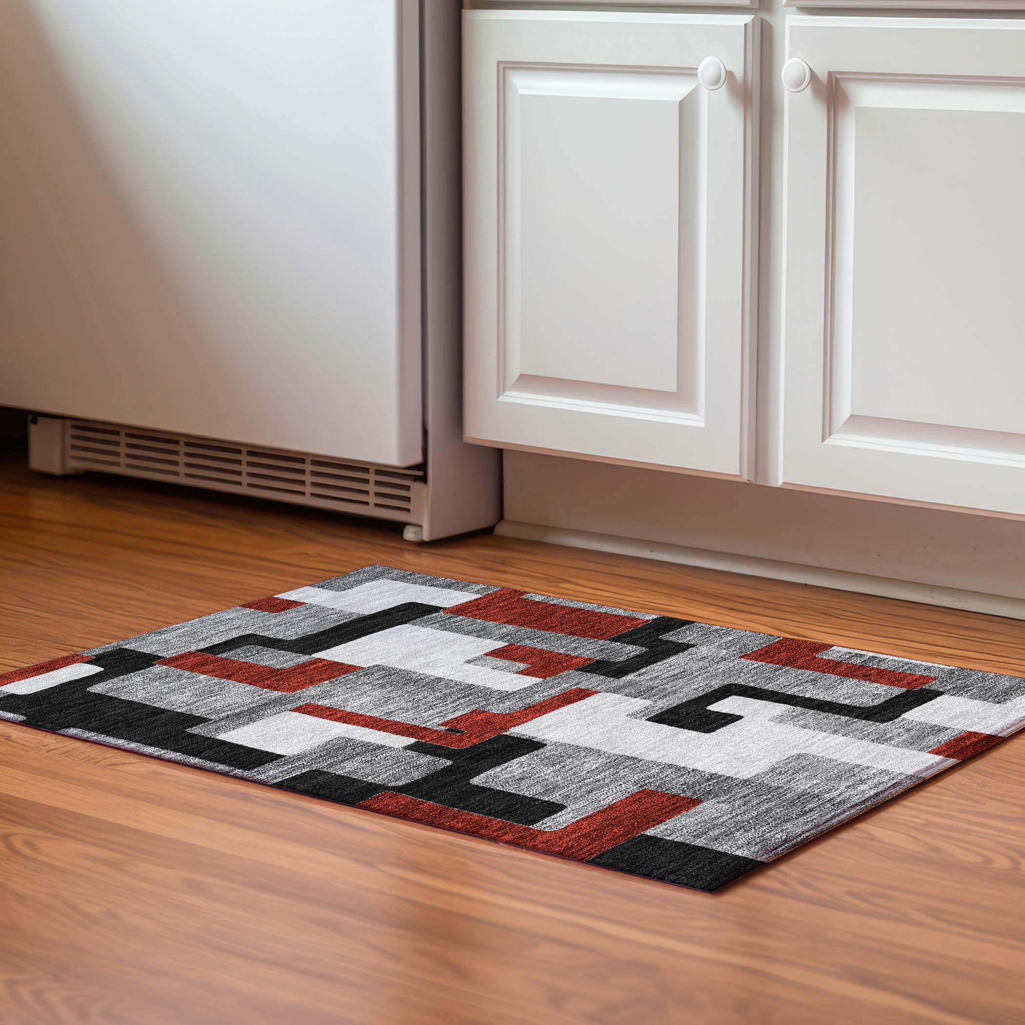 Salzburg Machine Washable Transitional Gray Rug 1'8" x 2'6" #shape_Rectangle