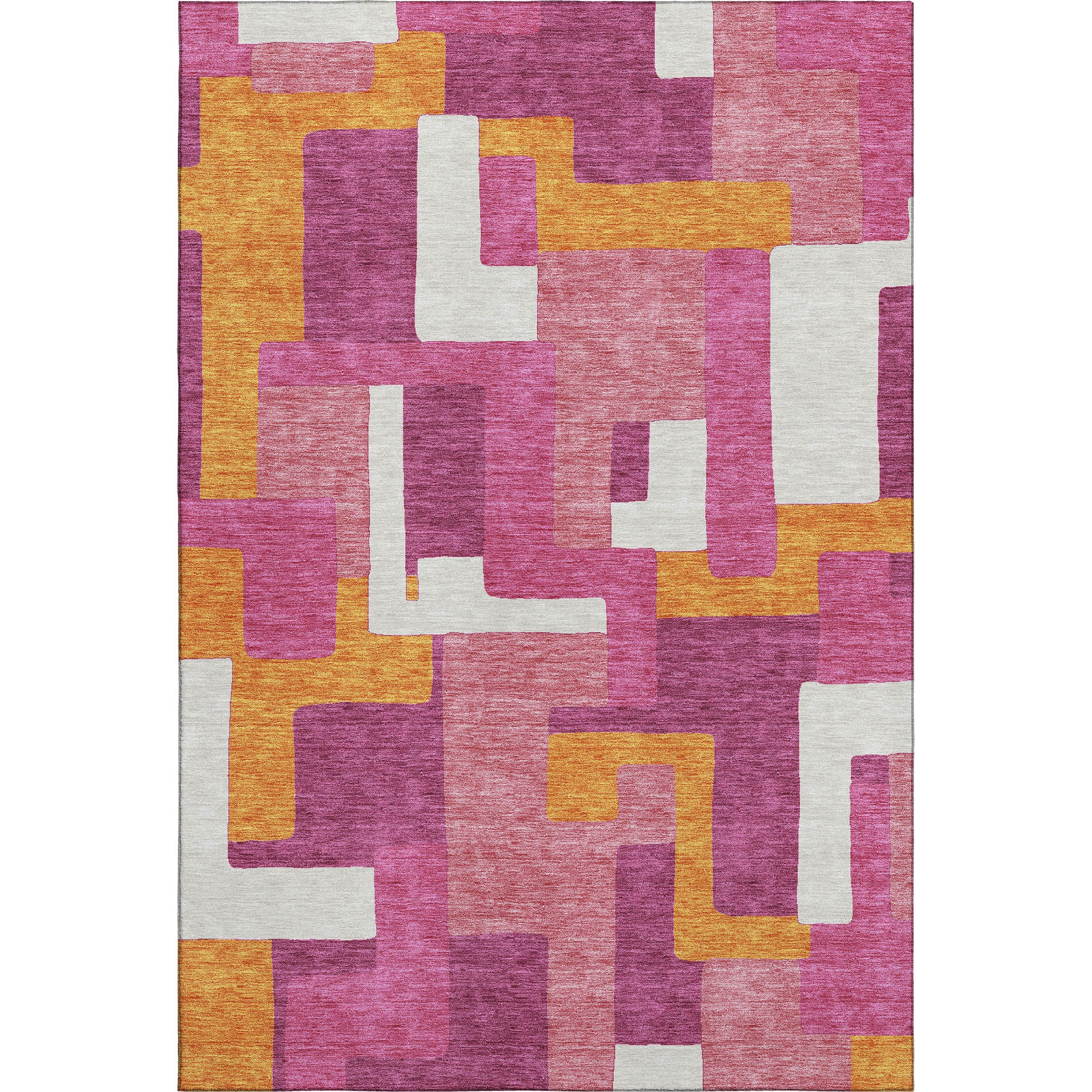 Salzburg Machine Washable Transitional Pink Rug 2'6" x 3'10" #shape_Rectangle