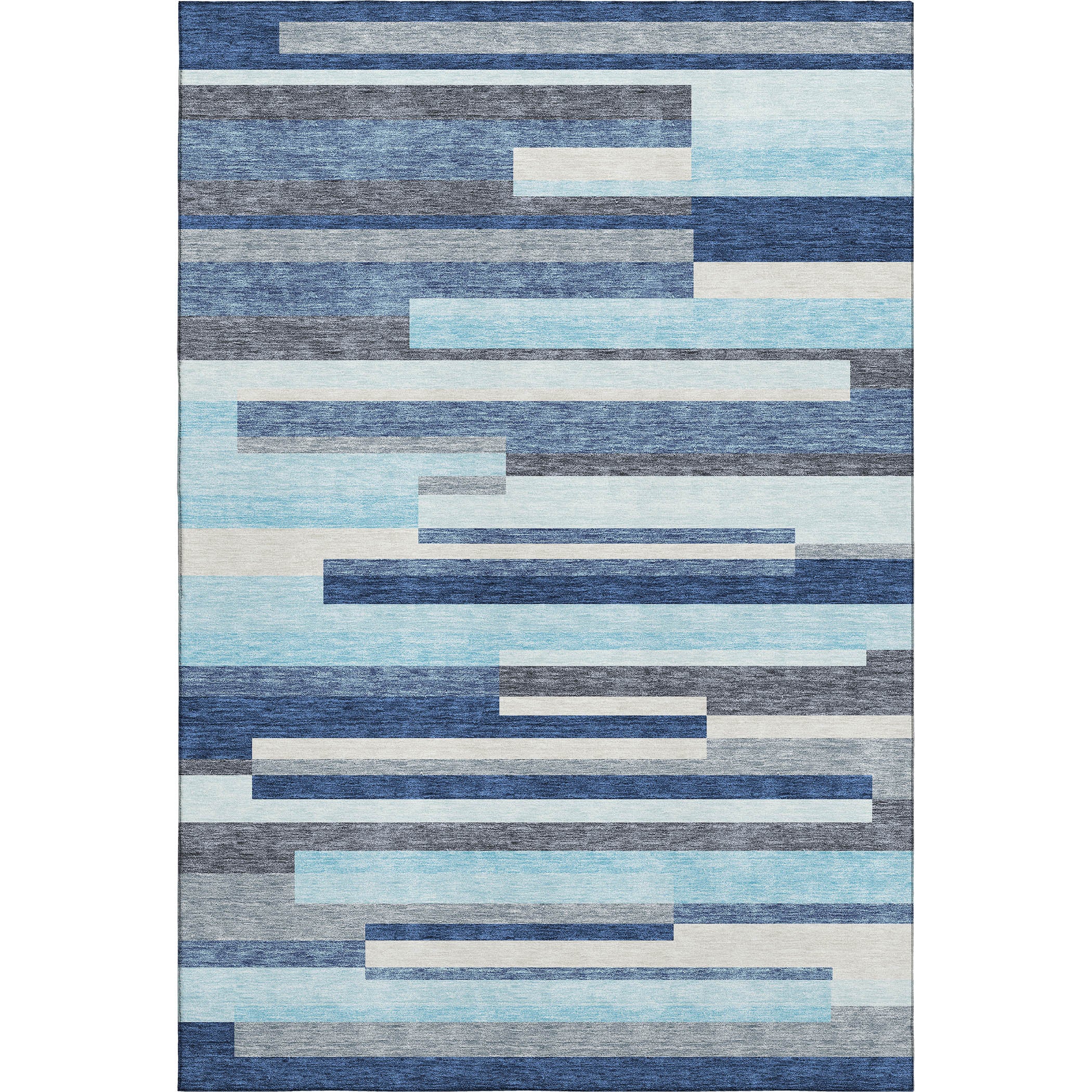 Tallinn Machine Washable Transitional Blue Rug 2'6" x 3'10" #shape_Rectangle