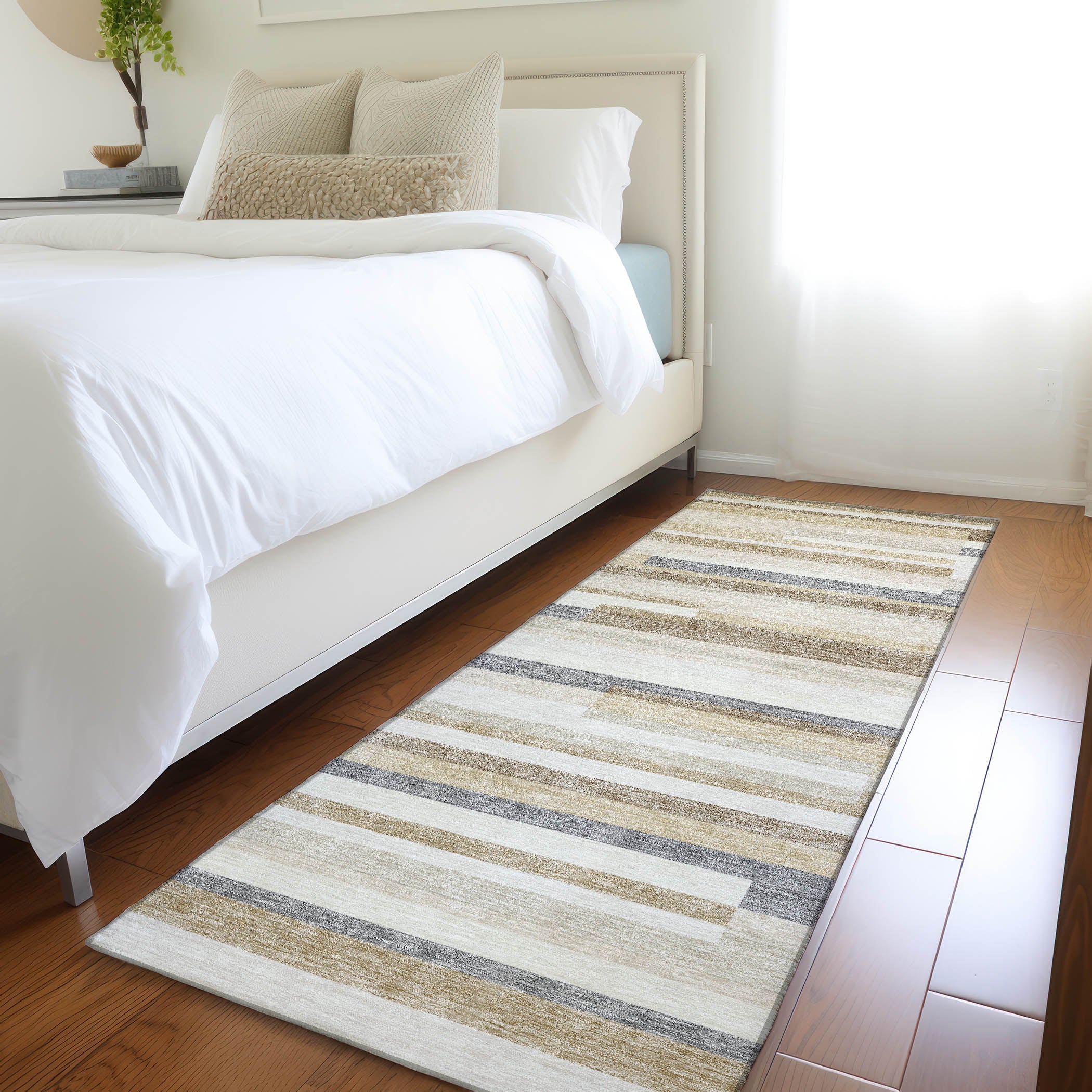 Tallinn Machine Washable Transitional Ivory Rug 2'3" x 7'6" #shape_Runner