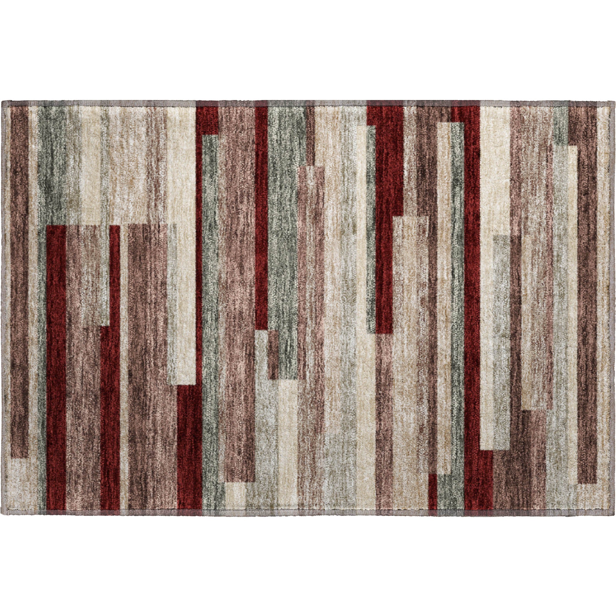 Tallinn Machine Washable Transitional Merlot Red Rug 1'8" x 2'6" #shape_Rectangle