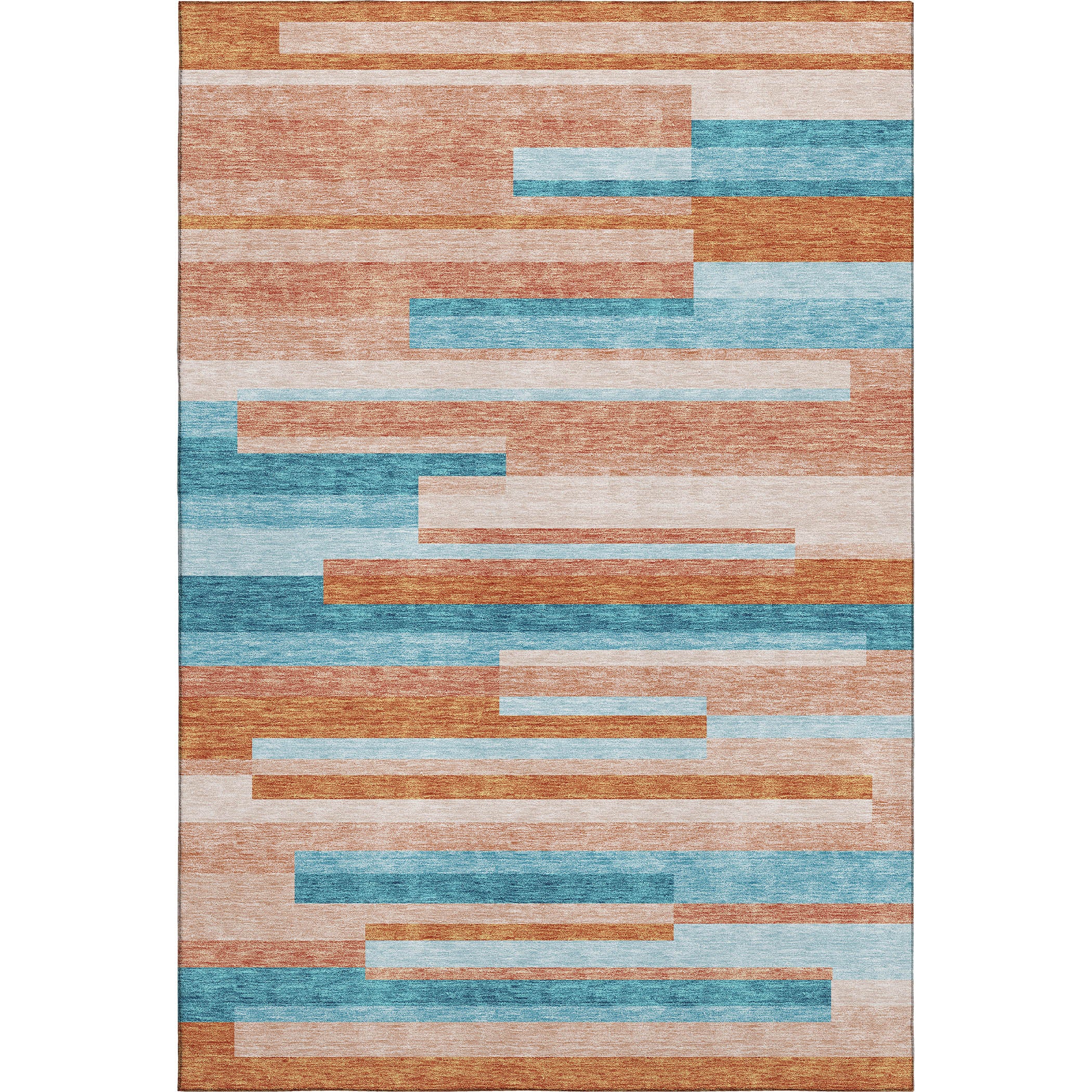 Tallinn Machine Washable Transitional Orange Rug 2'6" x 3'10" #shape_Rectangle