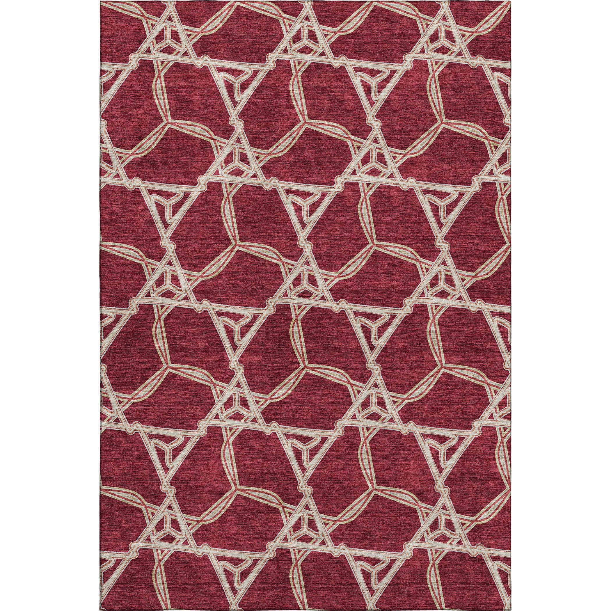 Cusco Machine Washable Transitional Burgundy Red Rug 2'6" x 3'10" #shape_Rectangle