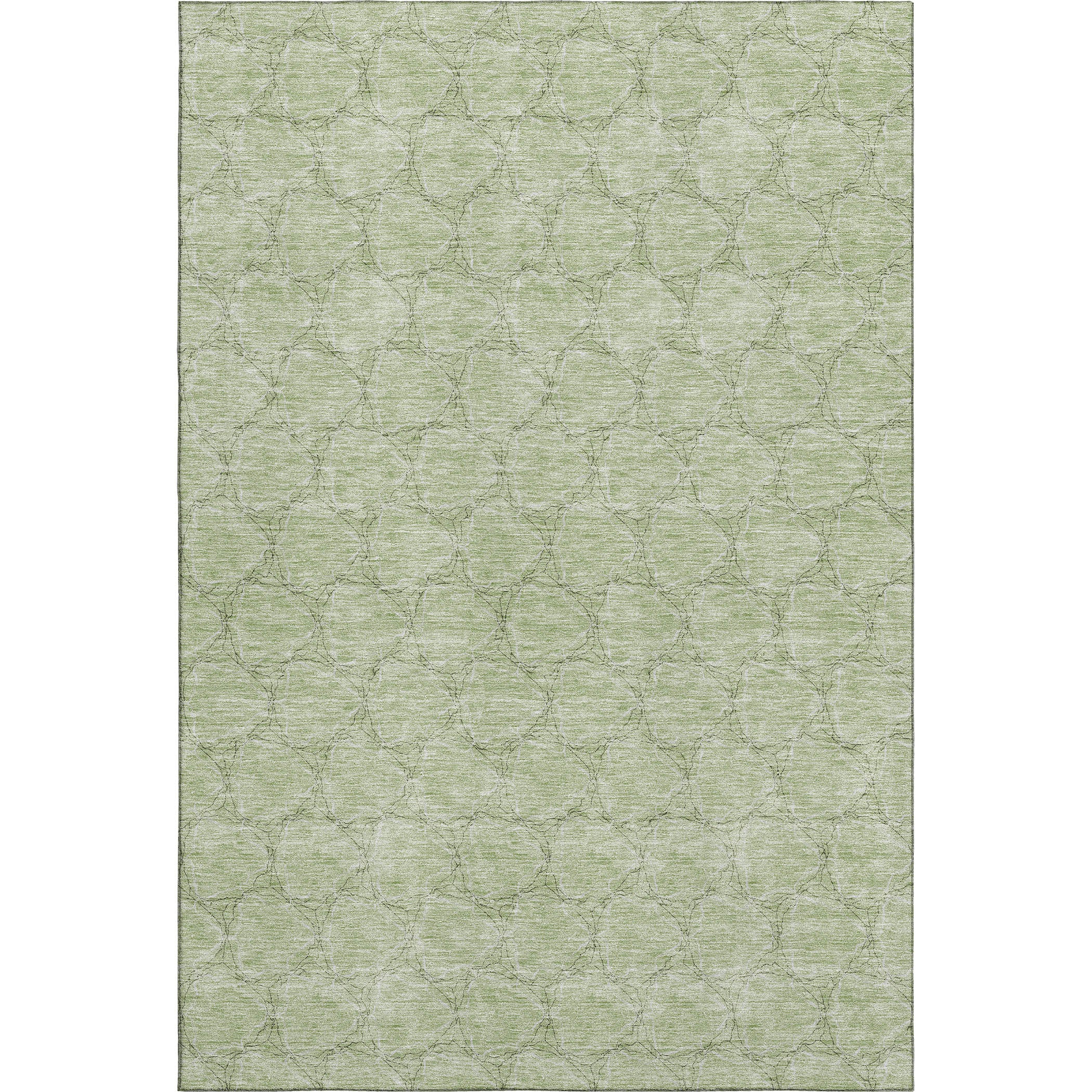 Bergen Machine Washable Transitional Aloe Green Rug 2'6" x 3'10" #shape_Rectangle