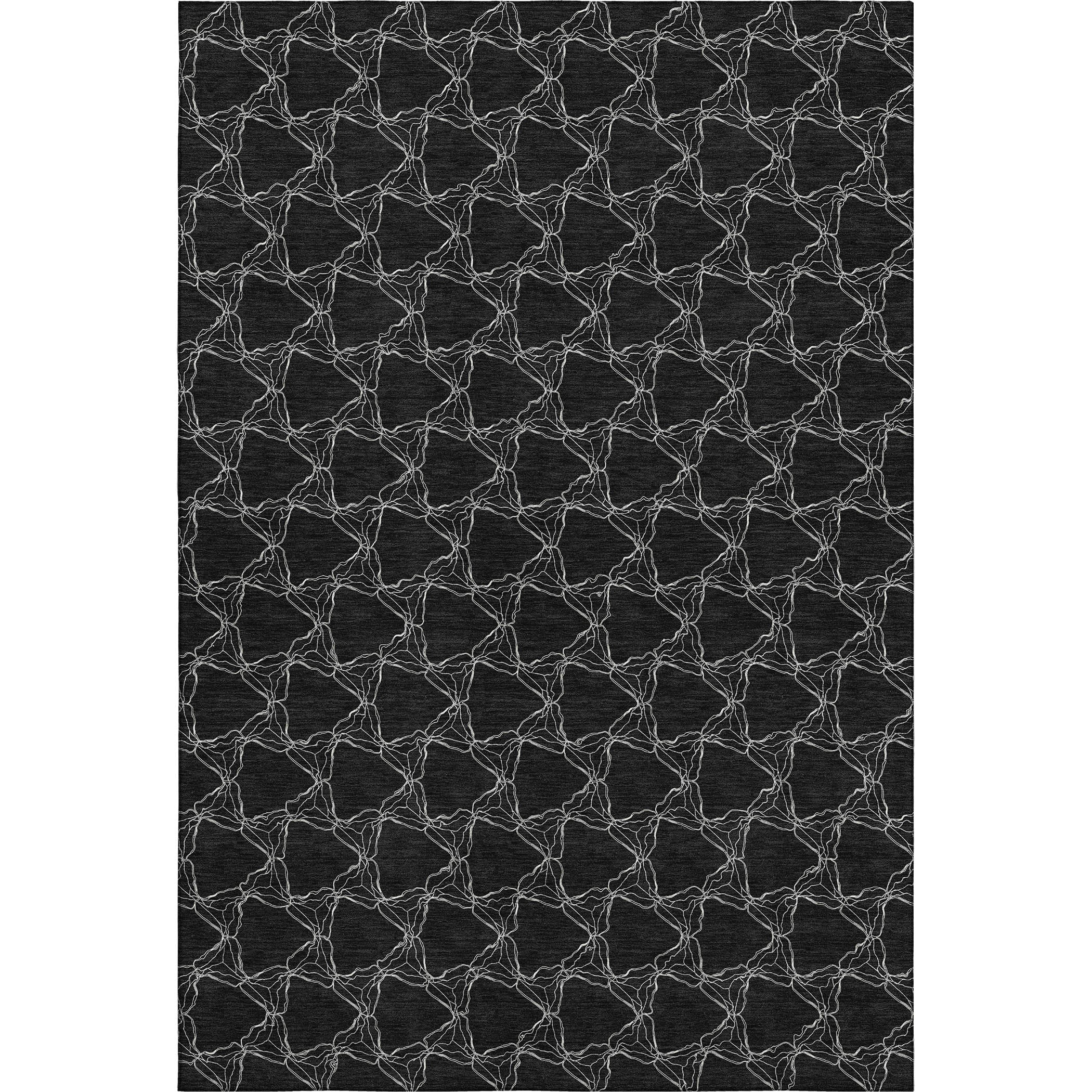 Bergen Machine Washable Transitional Black Rug 2'6" x 3'10" #shape_Rectangle
