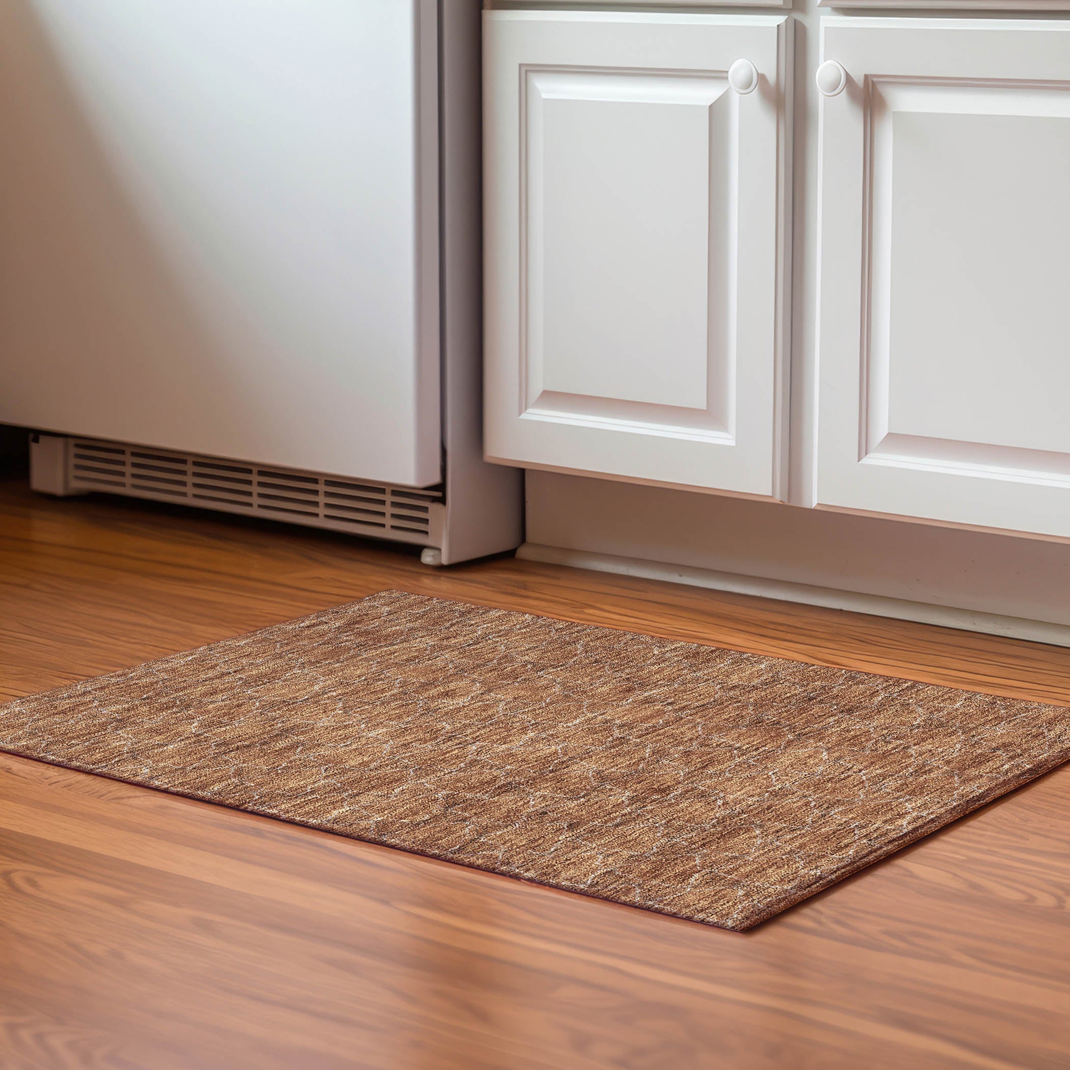 Bergen Machine Washable Transitional Paprika Orange Rug 1'8" x 2'6" #shape_Rectangle
