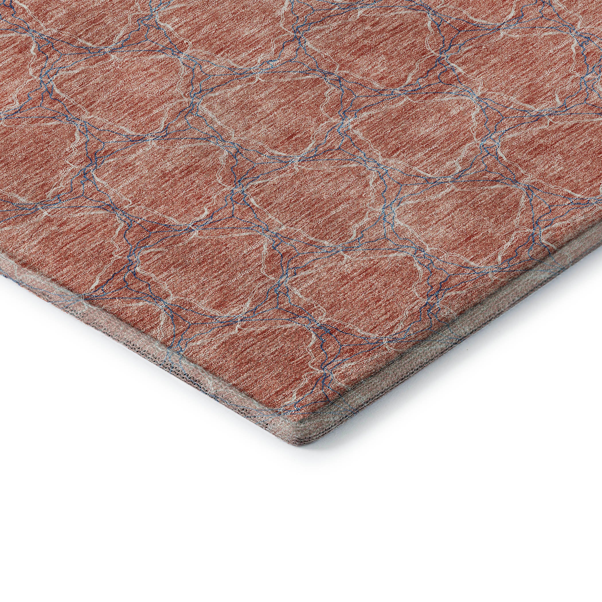 Bergen Machine Washable Transitional Salmon Orange Rug 1'8" x 2'6" #shape_Rectangle