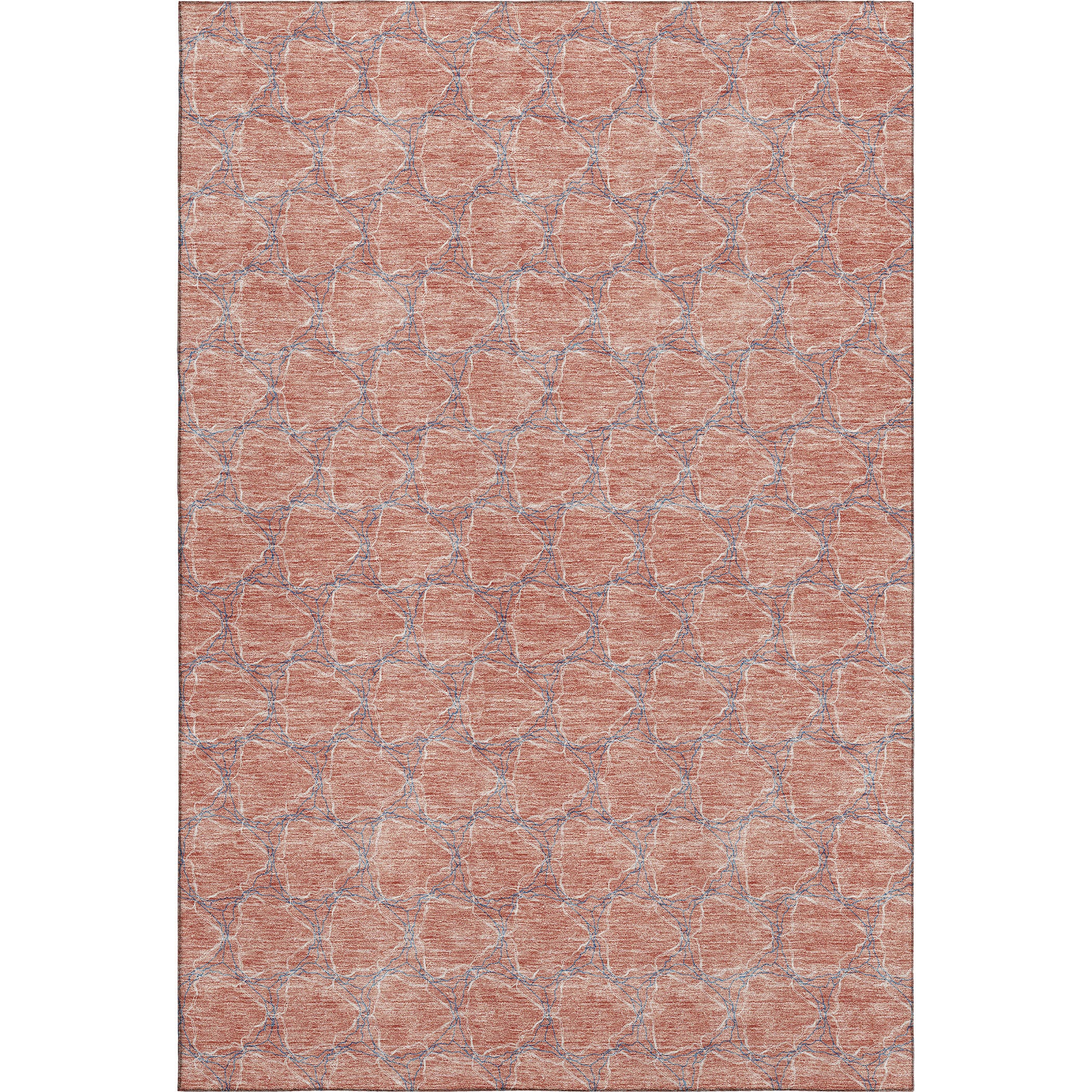 Bergen Machine Washable Transitional Salmon Orange Rug 2'6" x 3'10" #shape_Rectangle