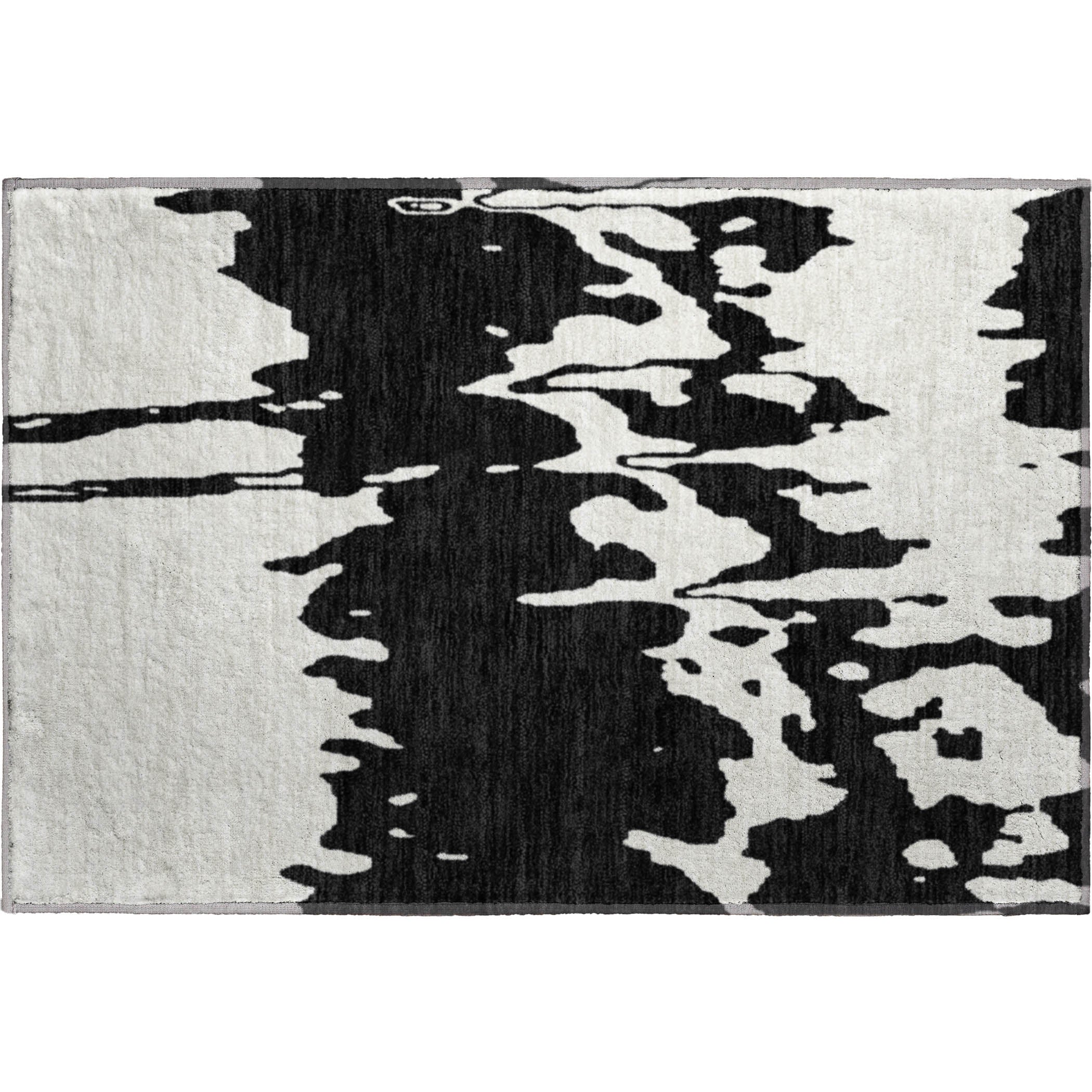 Seville Machine Washable Transitional Black Rug 1'8" x 2'6" #shape_Rectangle
