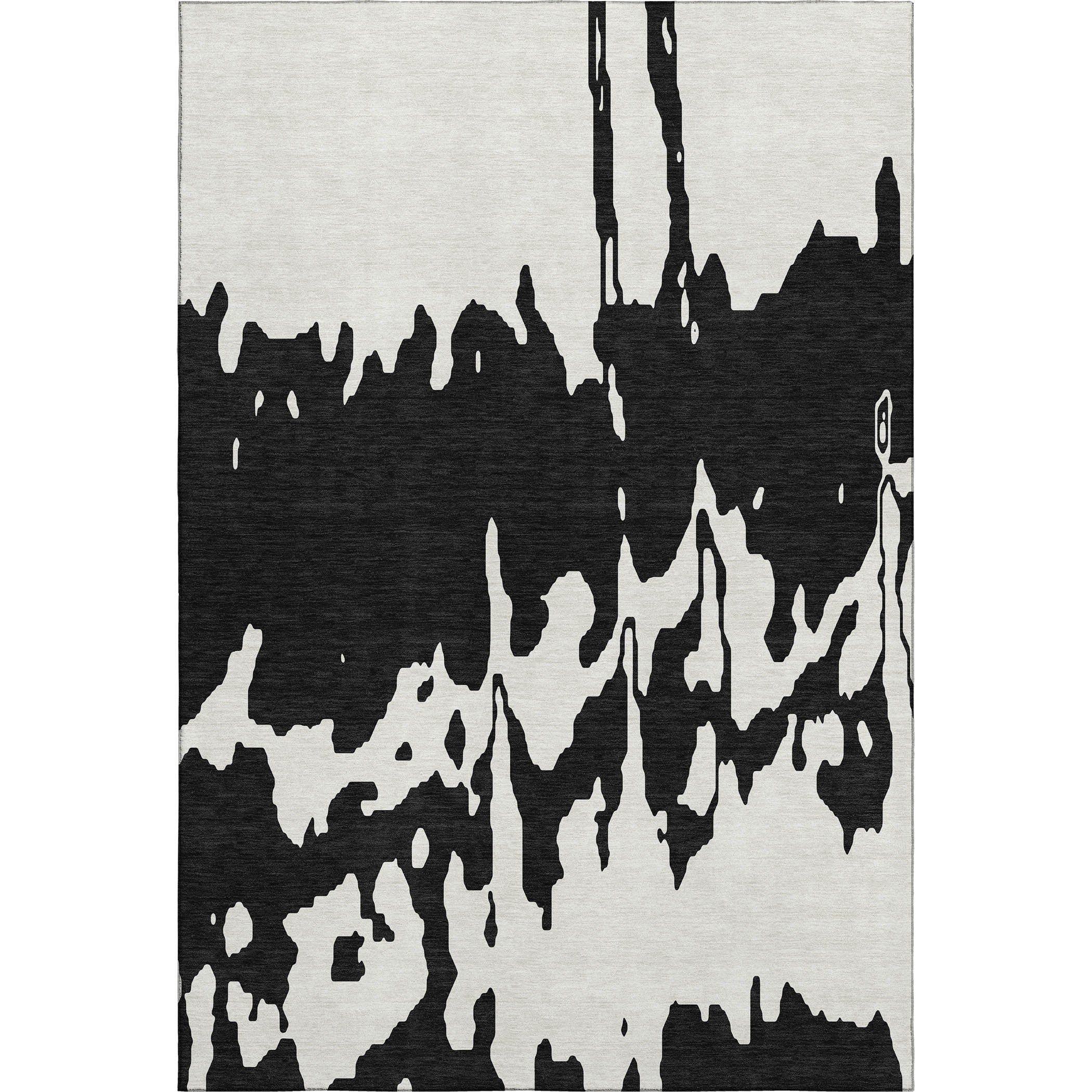 Seville Machine Washable Transitional Black Rug 2'6" x 3'10" #shape_Rectangle