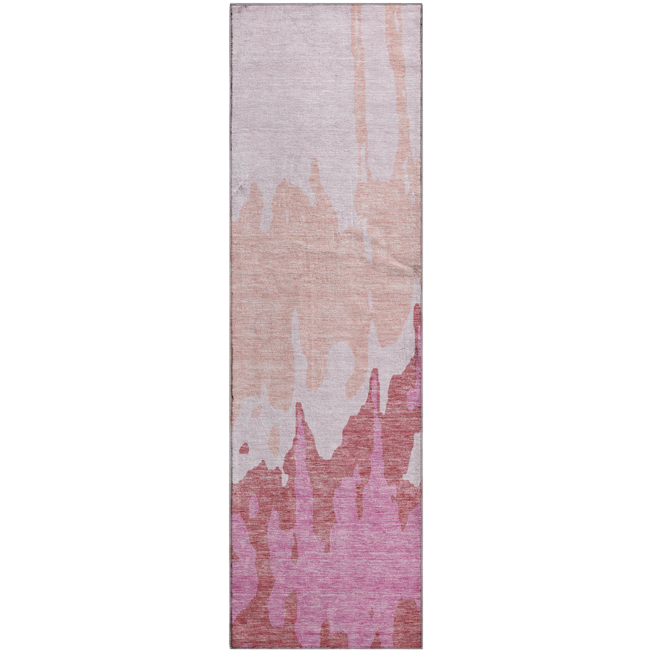 Seville Machine Washable Transitional Blush Pink Rug 2'3" x 7'6" #shape_Runner