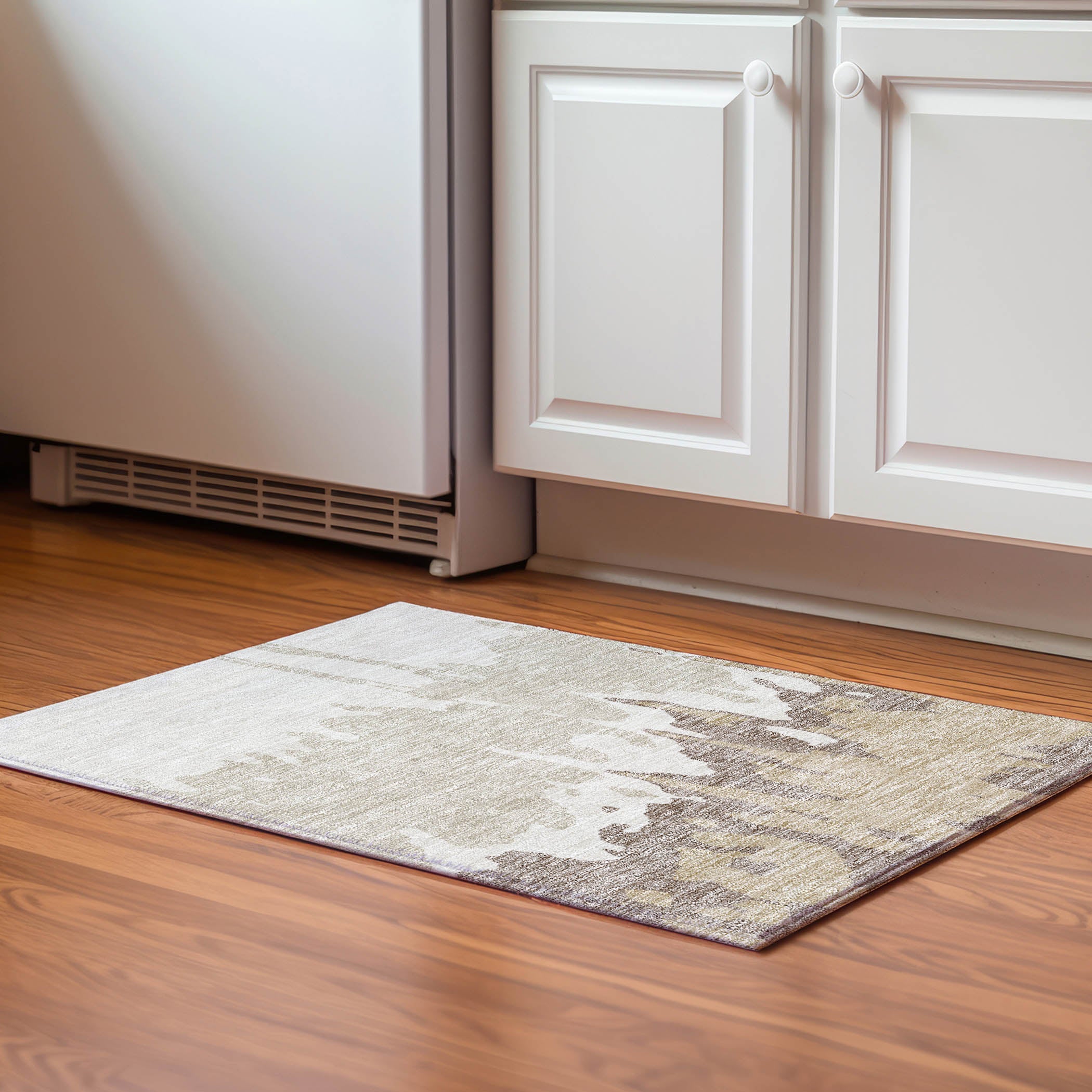 Seville Machine Washable Transitional Ivory Rug 1'8" x 2'6" #shape_Rectangle