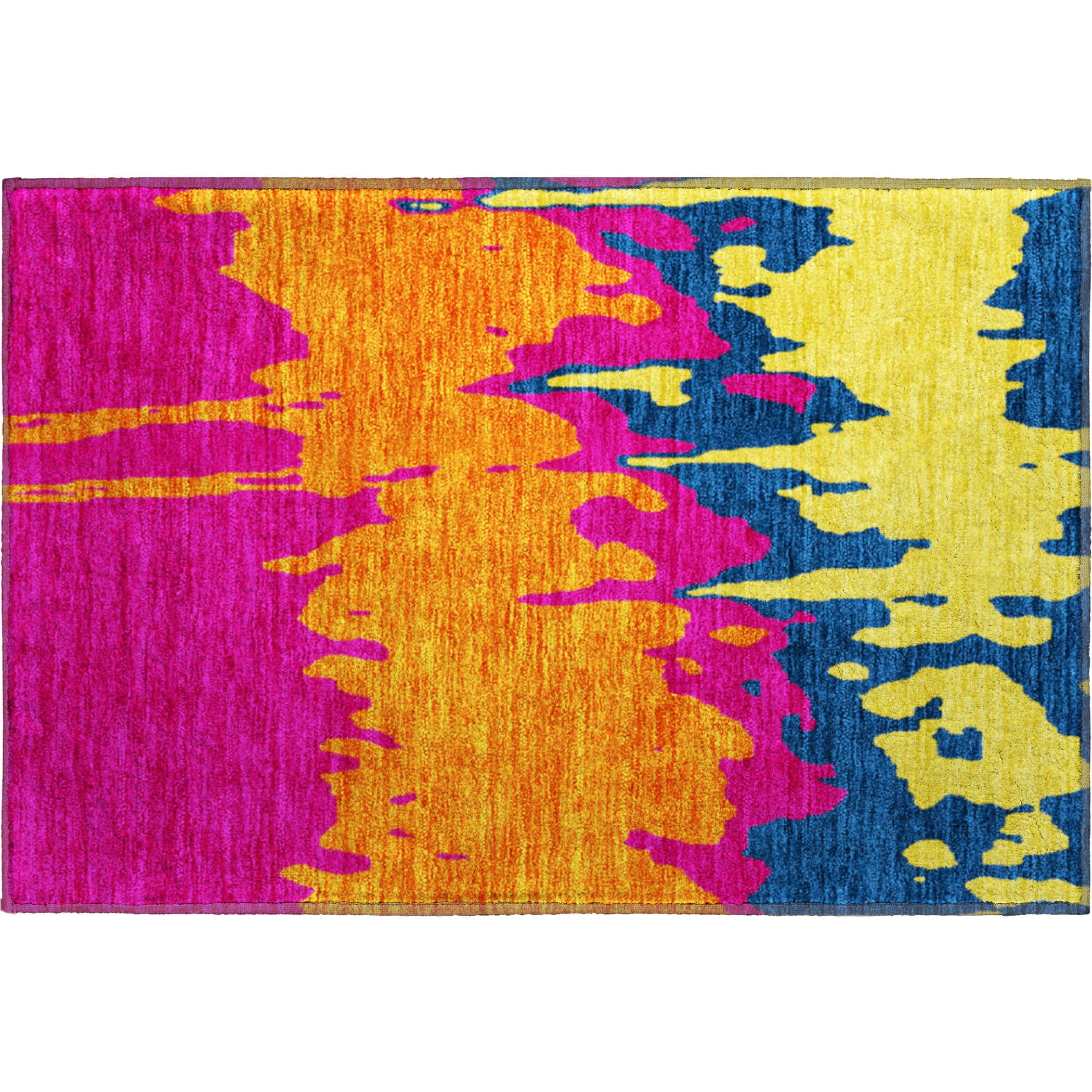 Seville Machine Washable Transitional Pink Rug 1'8" x 2'6" #shape_Rectangle