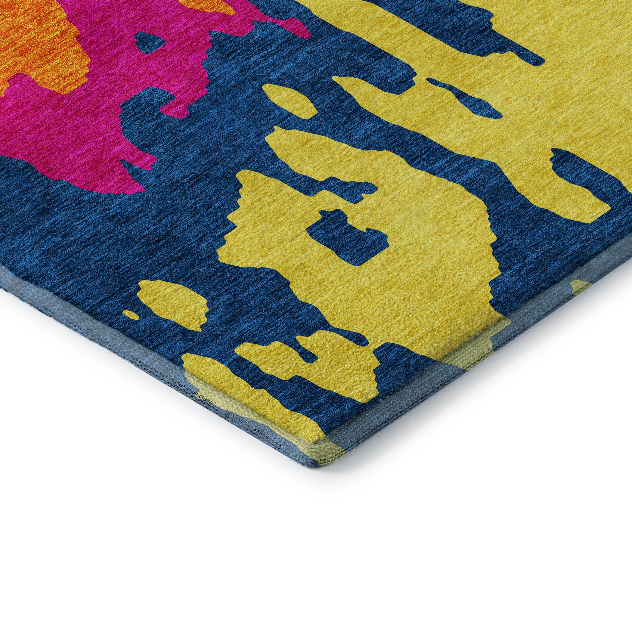 Seville Machine Washable Transitional Pink Rug 1'8" x 2'6" #shape_Rectangle