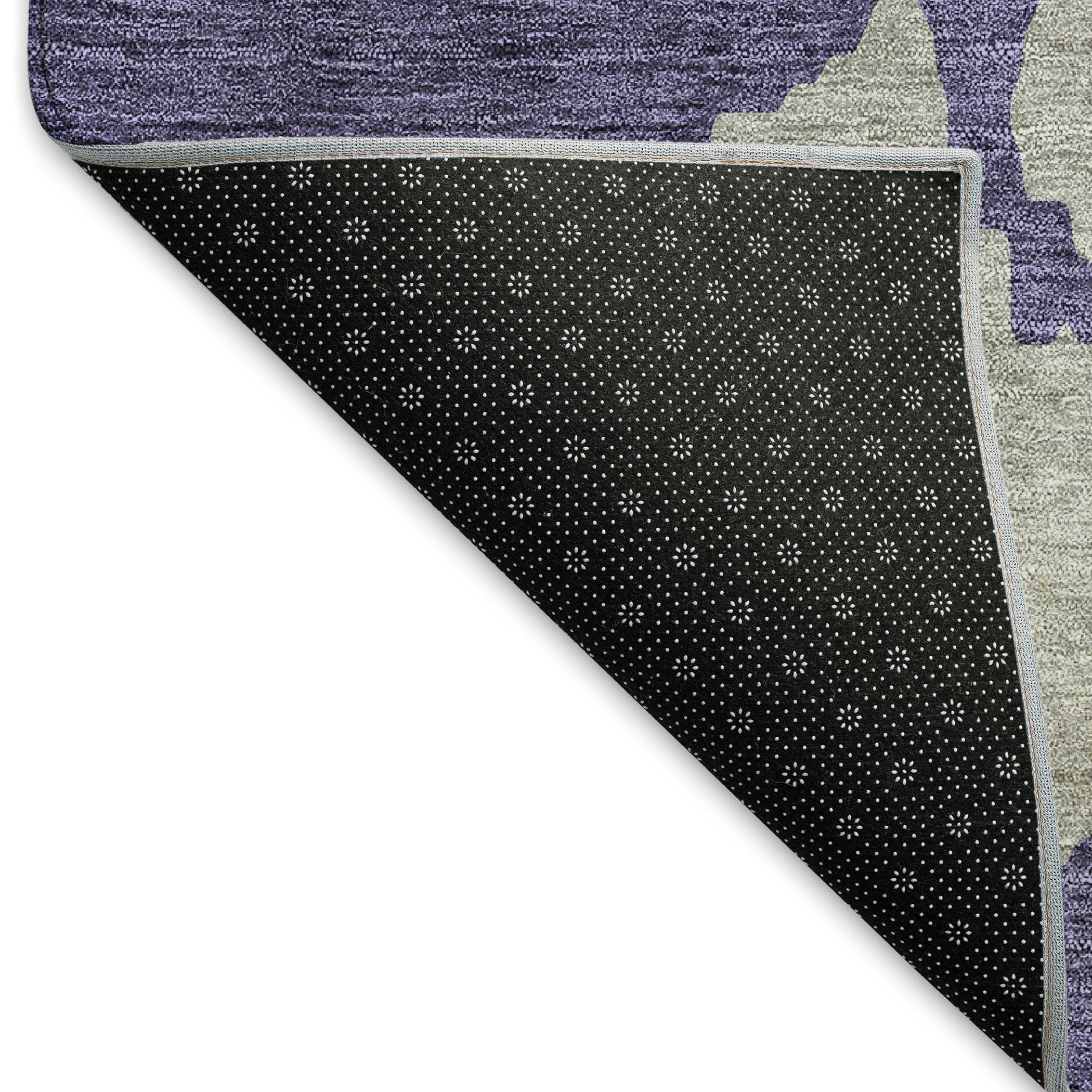 Seville Machine Washable Transitional Purple Rug 1'8" x 2'6" #shape_Rectangle