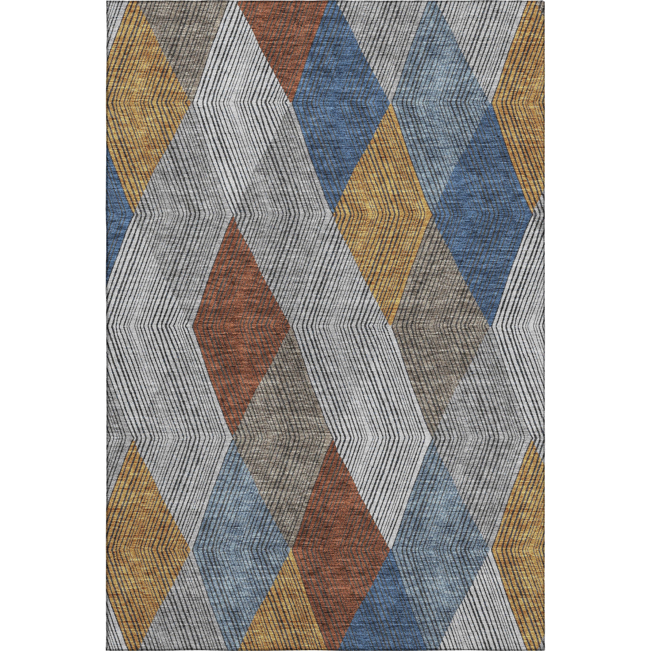 Seville Machine Washable Transitional Gray Rug 2'6" x 3'10" #shape_Rectangle