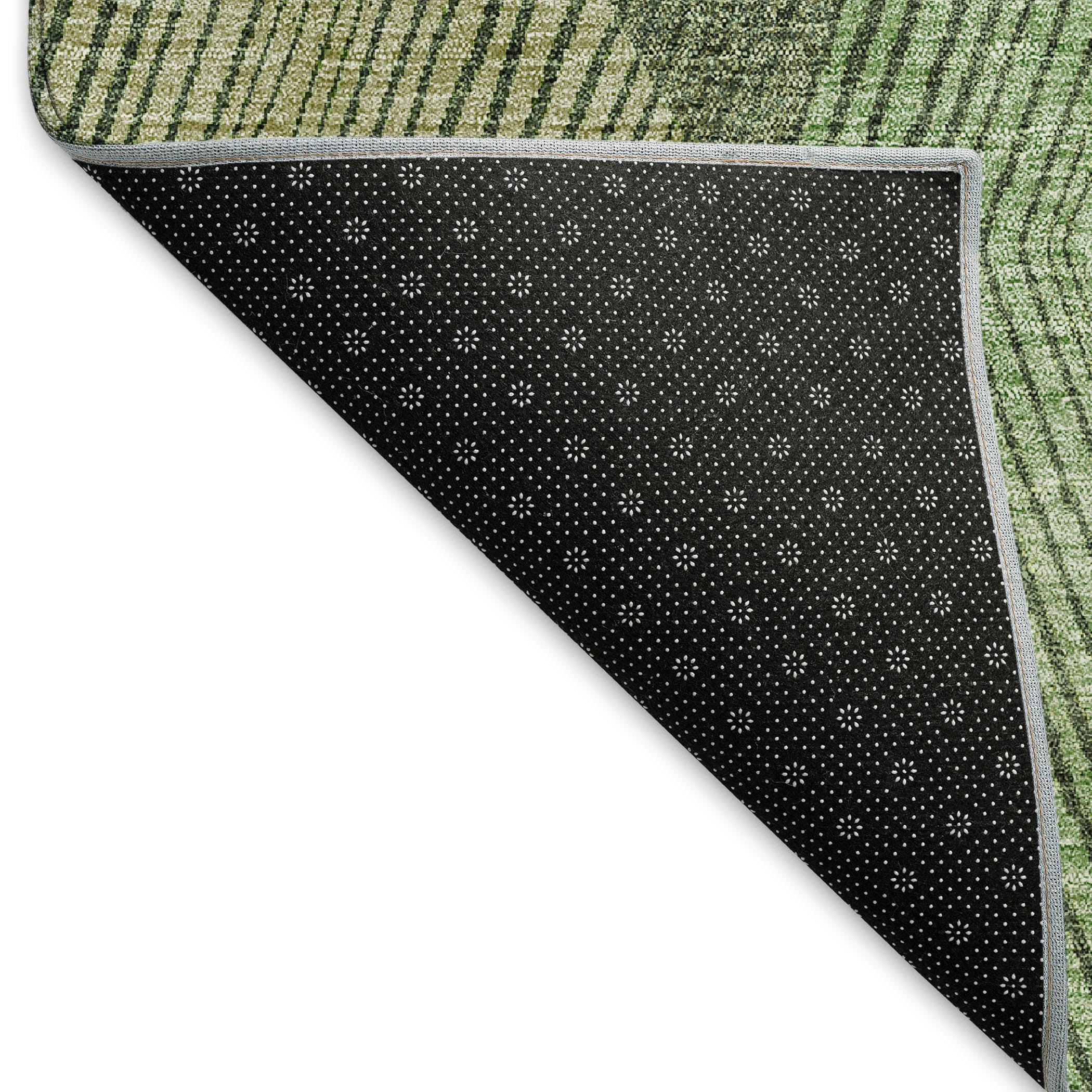 Seville Machine Washable Transitional Green Rug 1'8" x 2'6" #shape_Rectangle