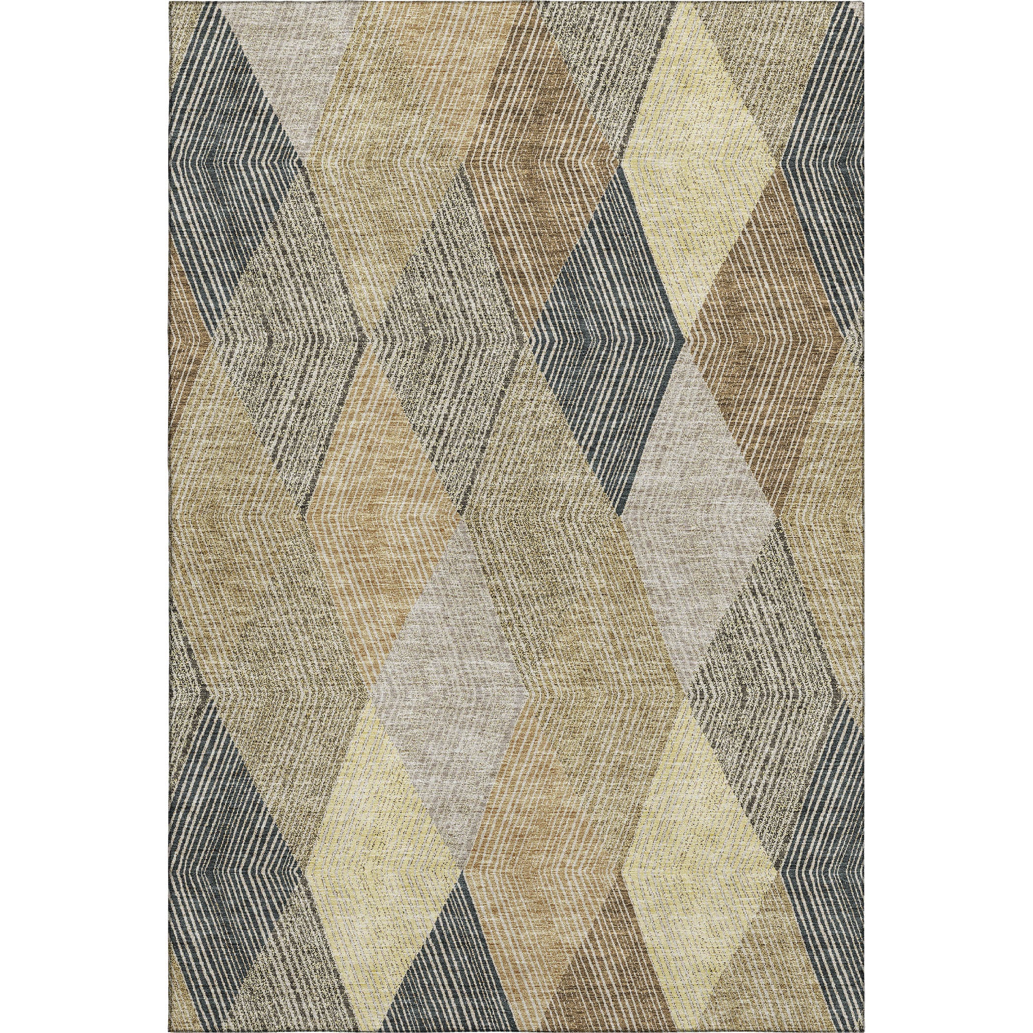 Seville Machine Washable Transitional Mocha Brown Rug 2'6" x 3'10" #shape_Rectangle