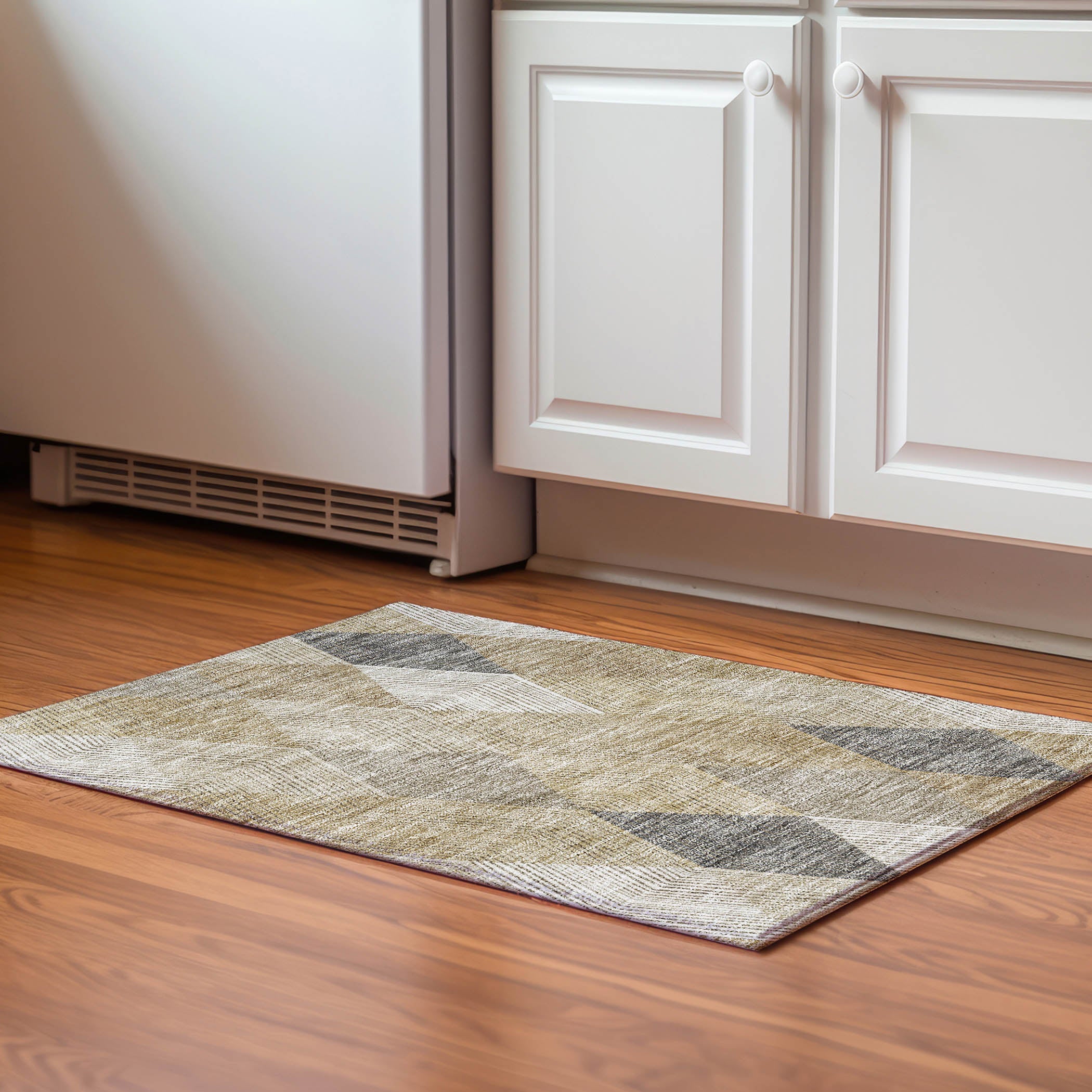 Seville Machine Washable Transitional Wheat Gold Rug 1'8" x 2'6" #shape_Rectangle
