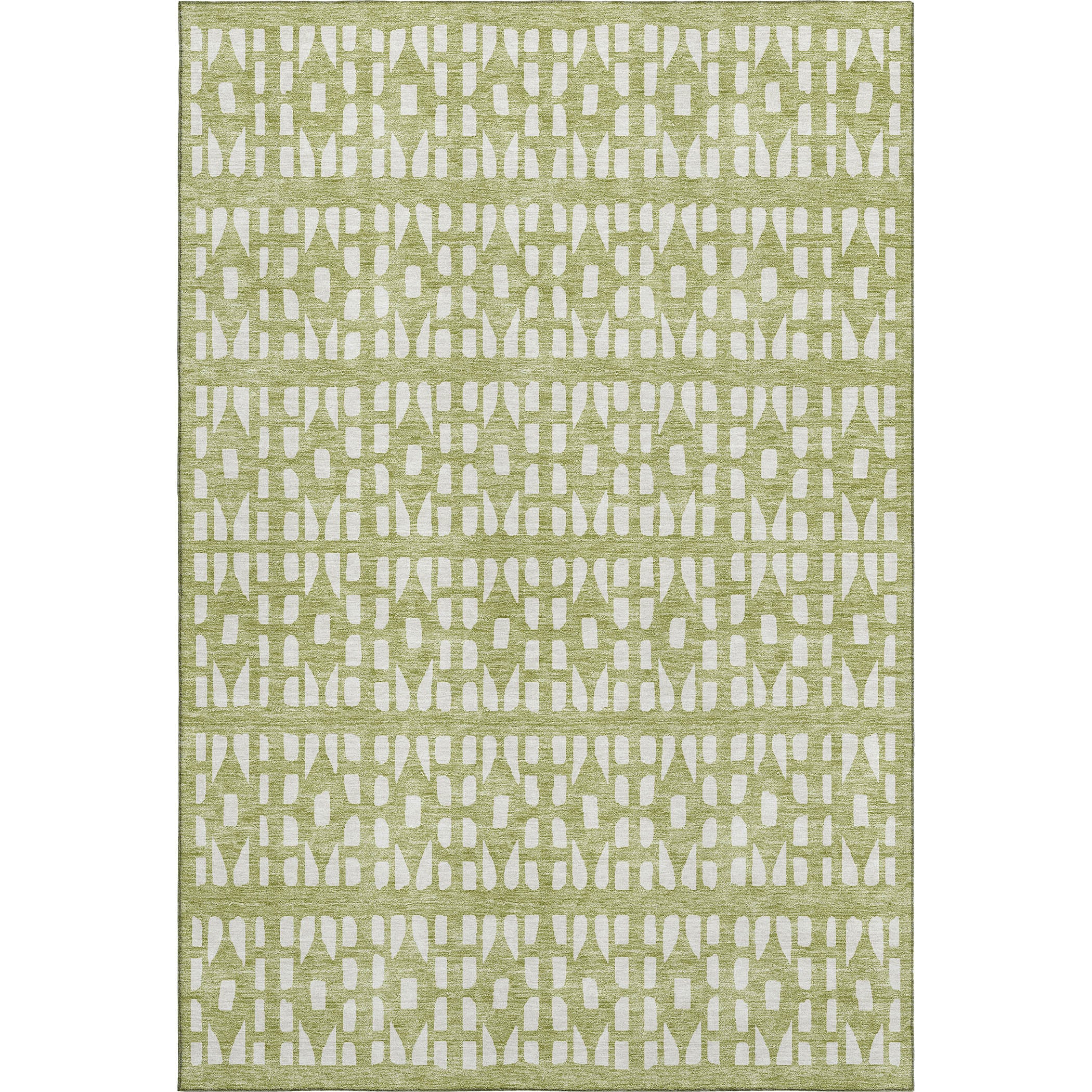 Kathmandu Machine Washable Transitional Aloe Green Rug 2'6" x 3'10" #shape_Rectangle