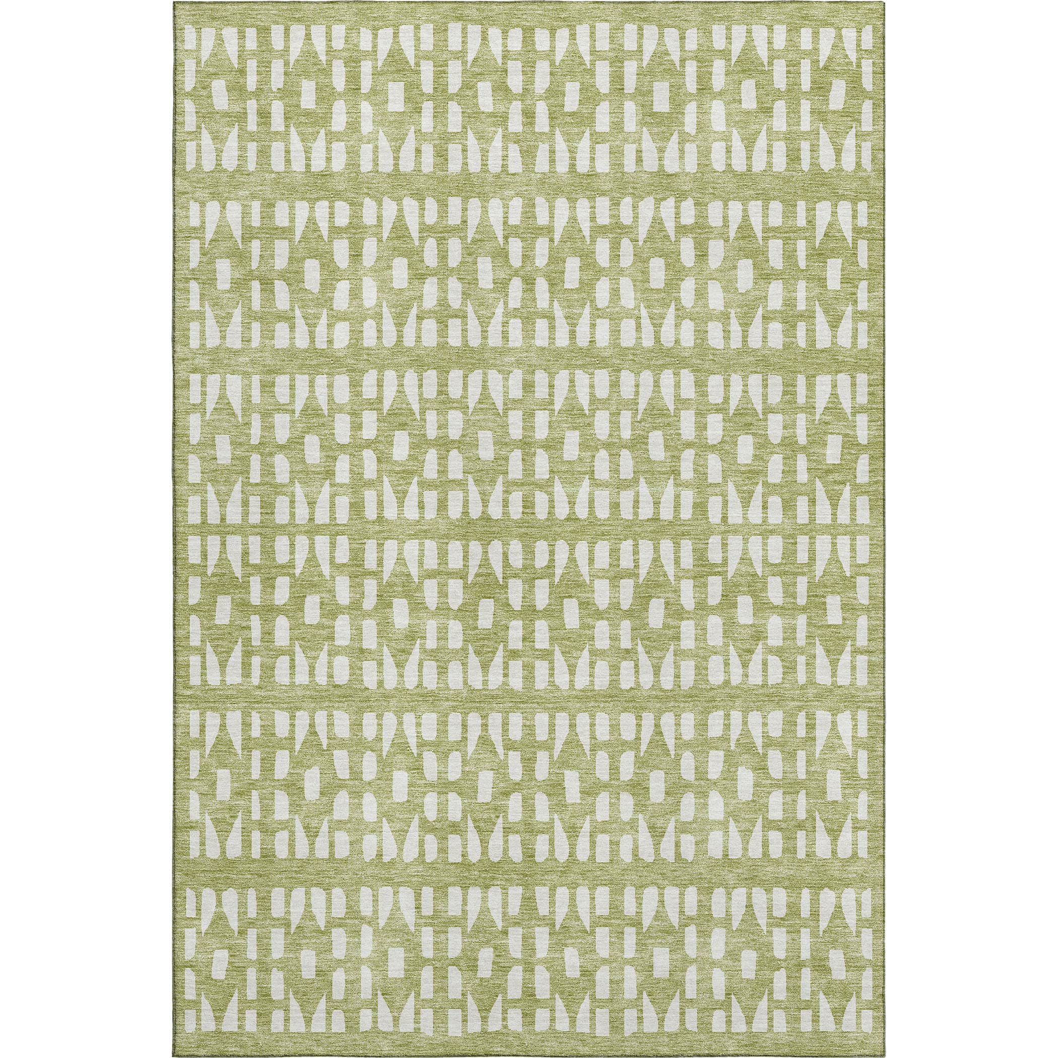 Kathmandu Machine Washable Transitional Aloe Green Rug 2'6" x 3'10" #shape_Rectangle
