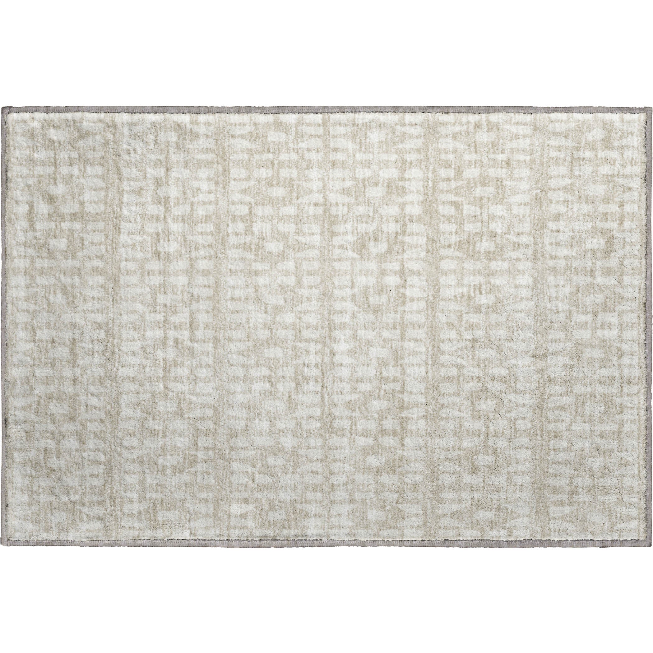 Kathmandu Machine Washable Transitional Beige Brown Rug 1'8" x 2'6" #shape_Rectangle