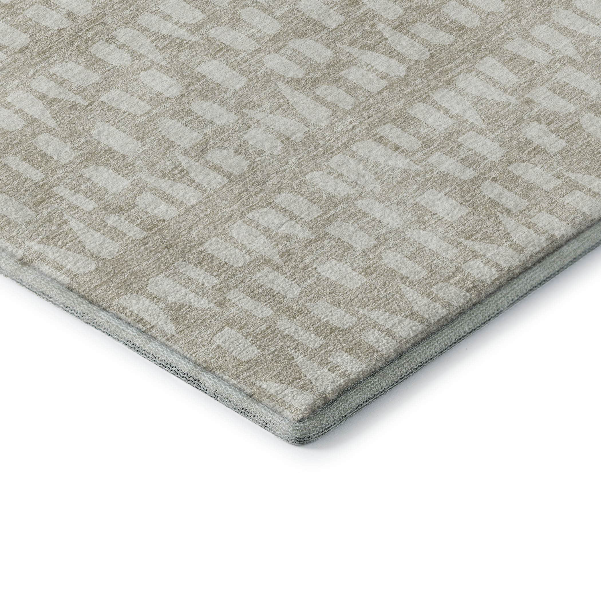 Kathmandu Machine Washable Transitional Beige Brown Rug 1'8" x 2'6" #shape_Rectangle