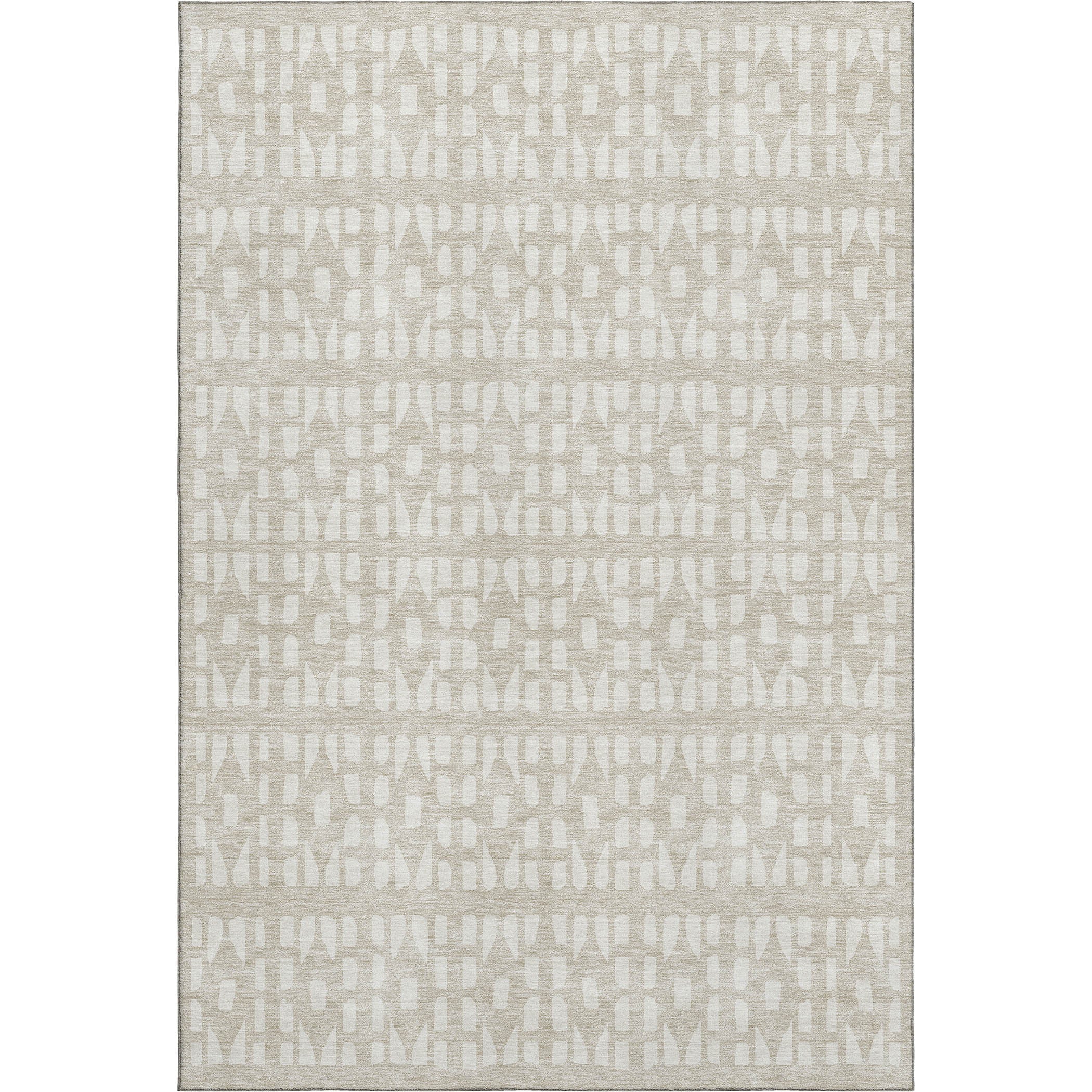 Kathmandu Machine Washable Transitional Beige Brown Rug 2'6" x 3'10" #shape_Rectangle
