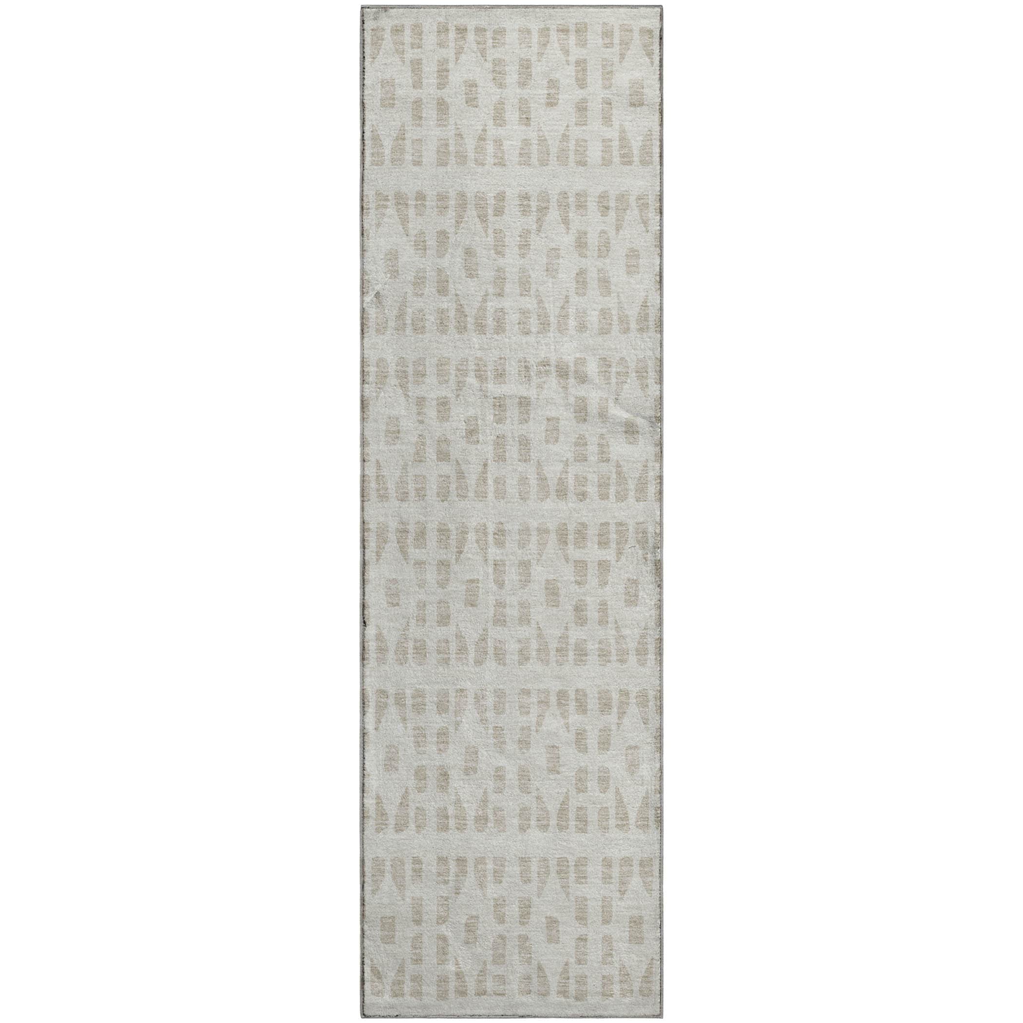 Kathmandu Machine Washable Transitional Ivory Rug 2'3" x 7'6" #shape_Runner
