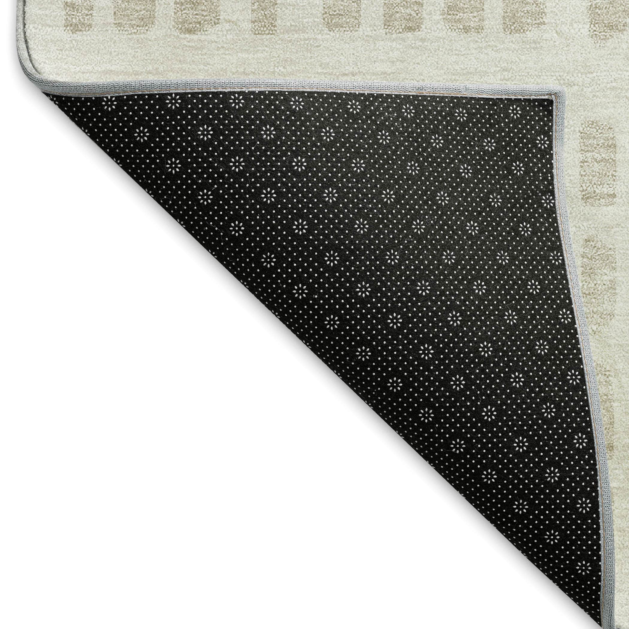 Kathmandu Machine Washable Transitional Ivory Rug 1'8" x 2'6" #shape_Rectangle