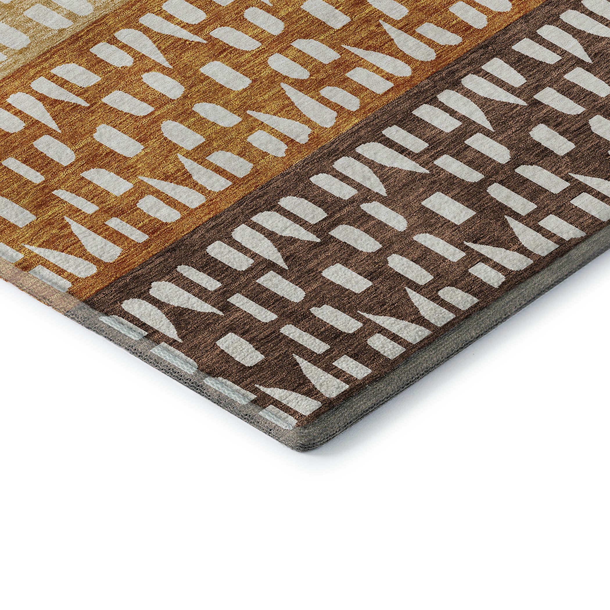 Florence Machine Washable Transitional Coffee Brown Rug 1'8" x 2'6" #shape_Rectangle