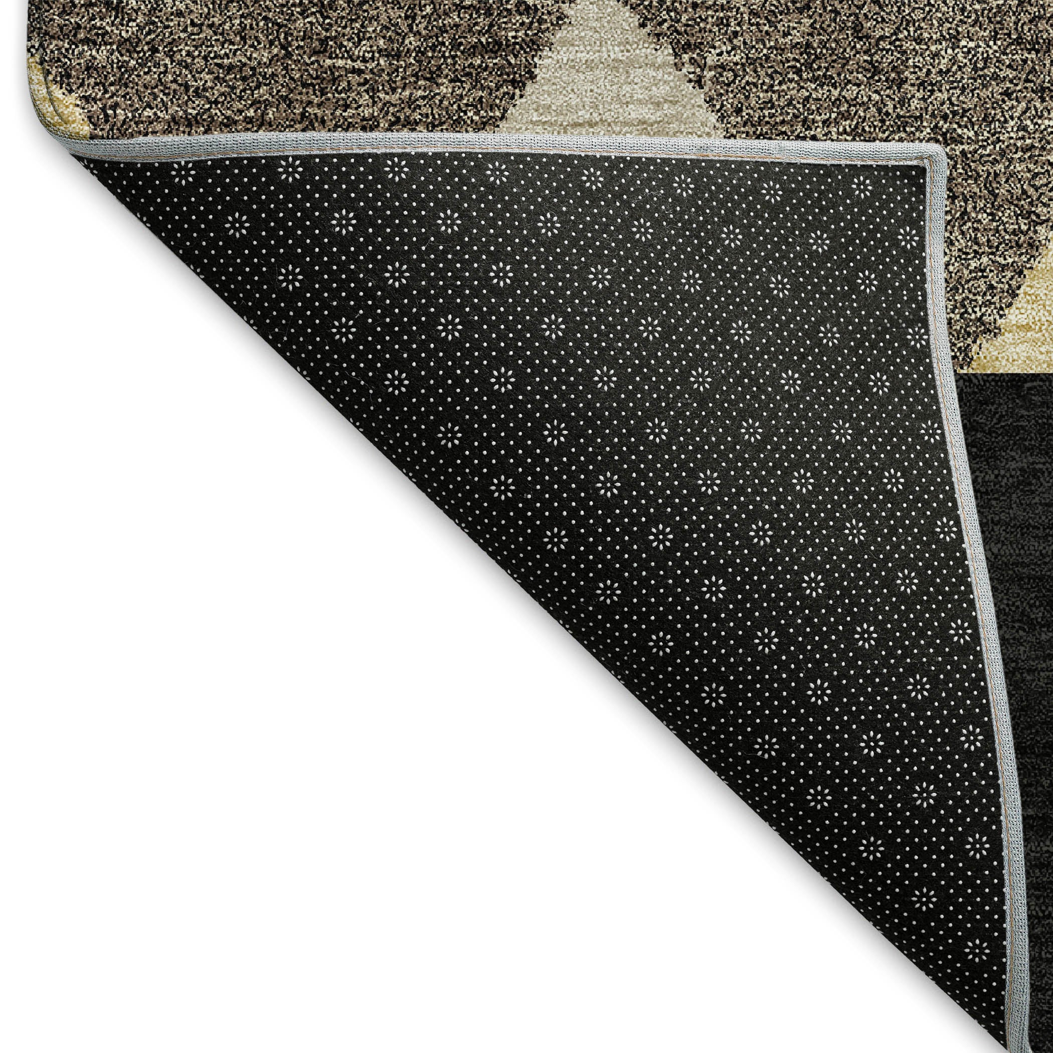 Kotor Machine Washable Transitional Black Rug 1'8" x 2'6" #shape_Rectangle