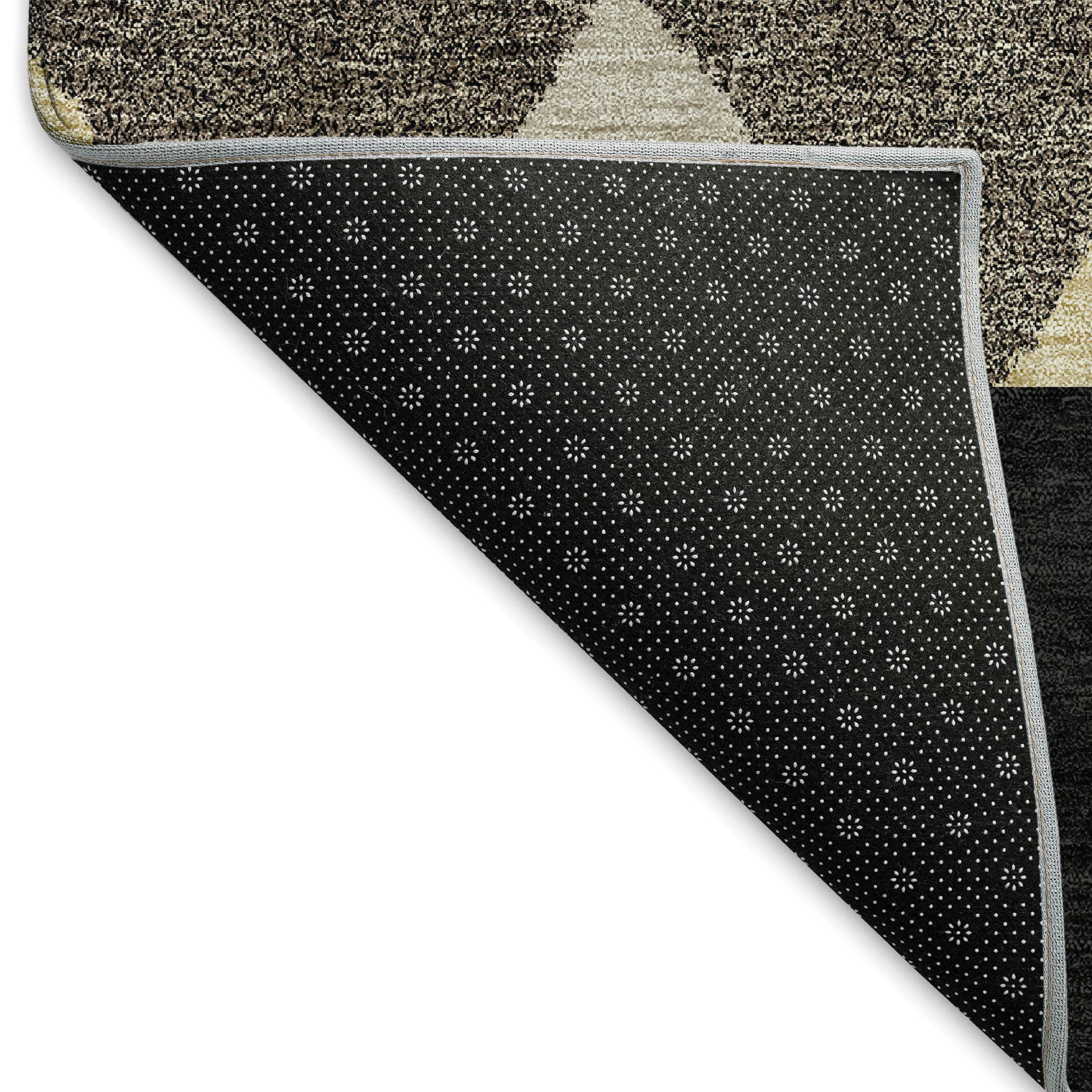 Kotor Machine Washable Transitional Black Rug 1'8" x 2'6" #shape_Rectangle