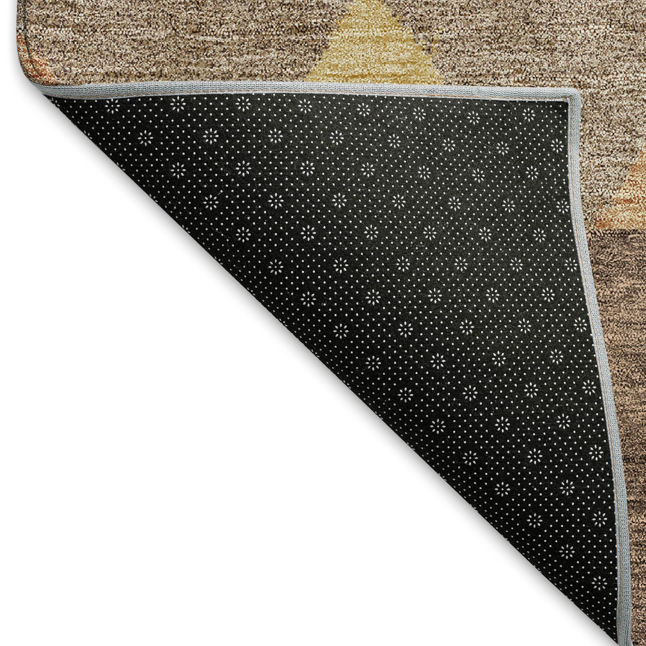 Kotor Machine Washable Transitional Brown Rug 1'8" x 2'6" #shape_Rectangle