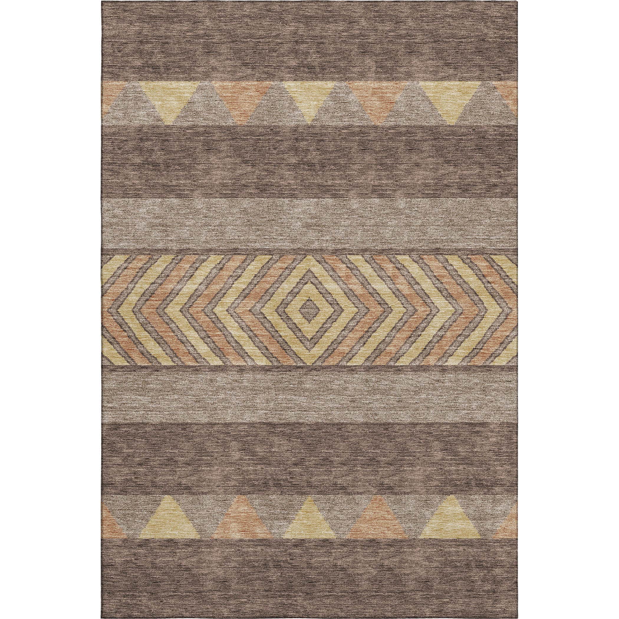 Kotor Machine Washable Transitional Brown Rug 2'6" x 3'10" #shape_Rectangle