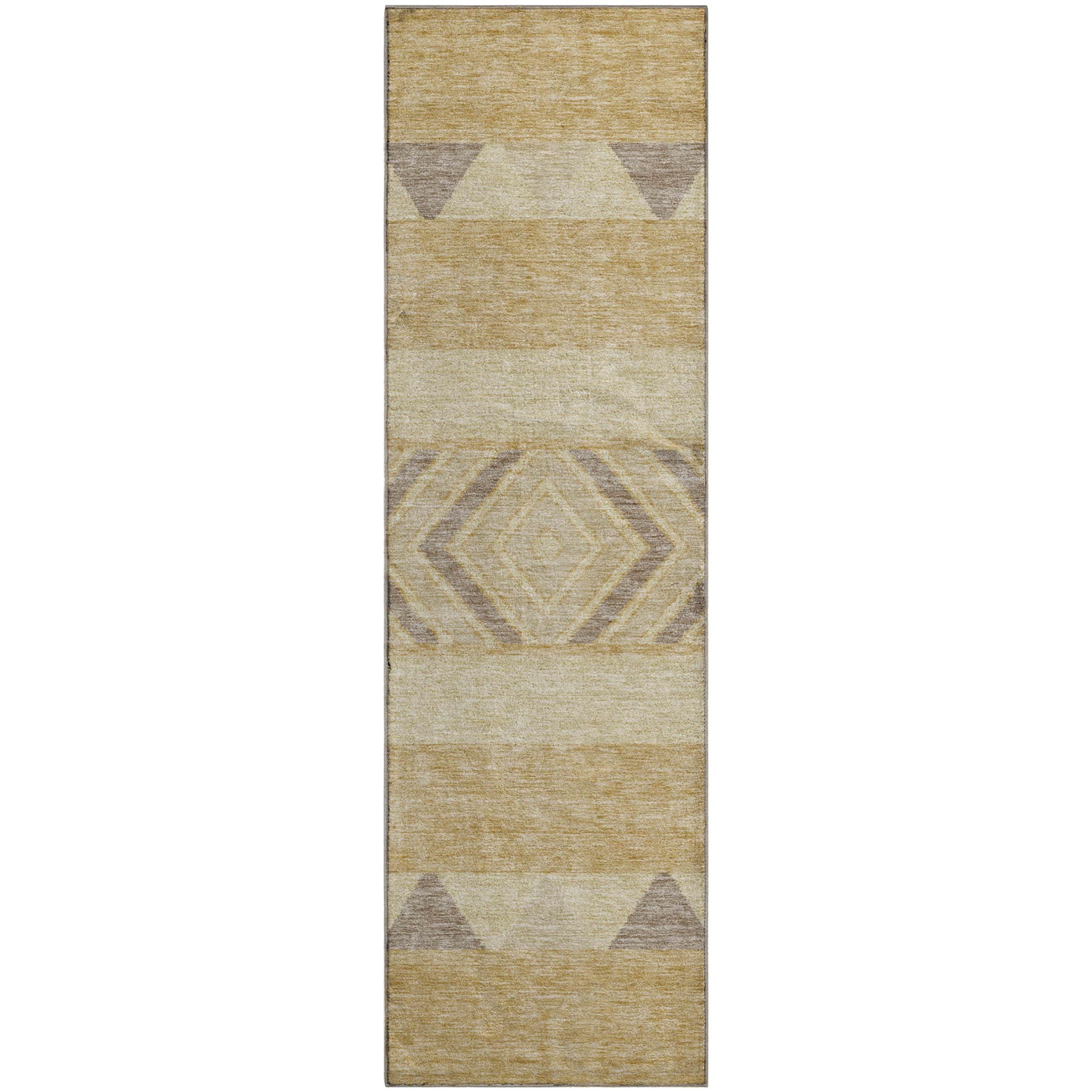 Kotor Machine Washable Transitional Gold Rug 2'3" x 7'6" #shape_Runner