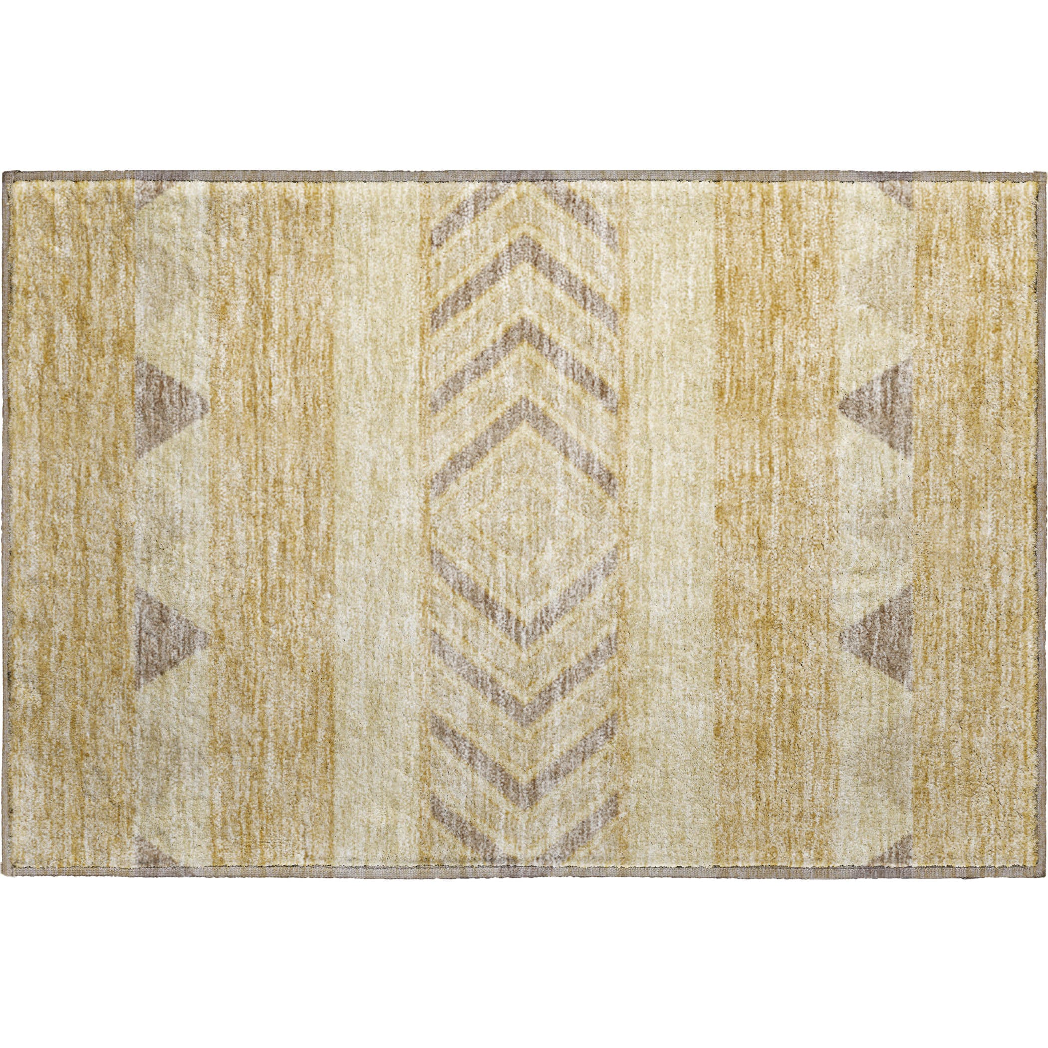 Kotor Machine Washable Transitional Gold Rug 1'8" x 2'6" #shape_Rectangle
