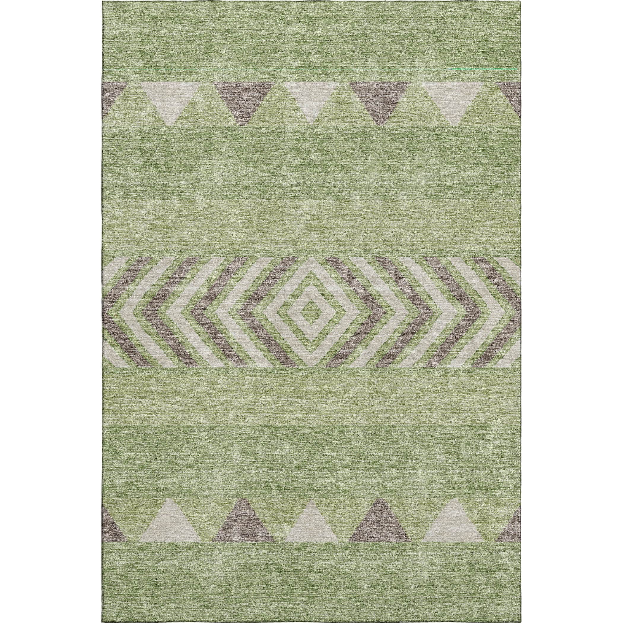 Kotor Machine Washable Transitional Green Rug 2'6" x 3'10" #shape_Rectangle